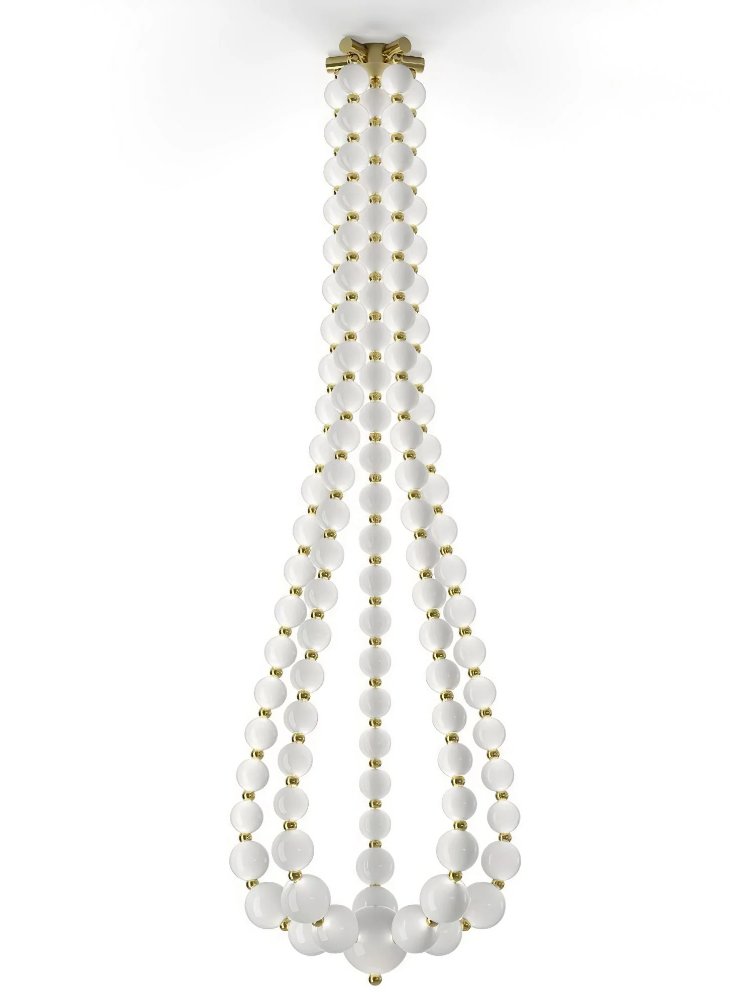 PearlCascade Glass Bead Chandelier - Image 18
