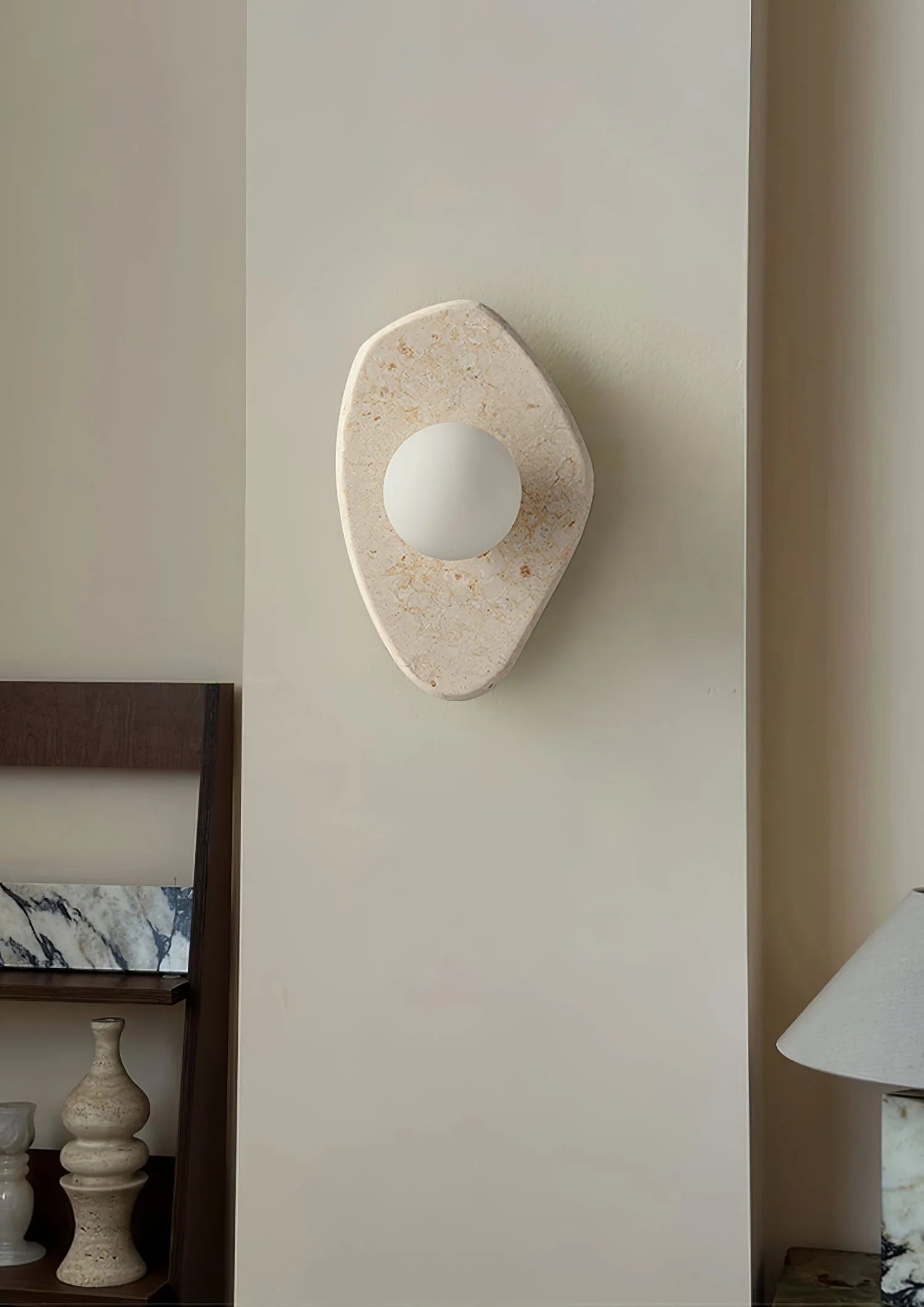 Pebble Rustic Marble Wall Light - Image 6