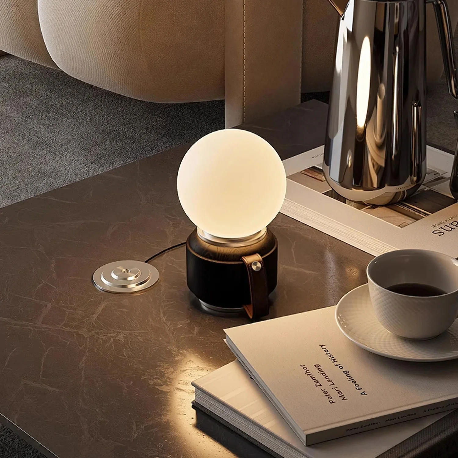 Peboland Modern Glass Table Lamp - Image 8