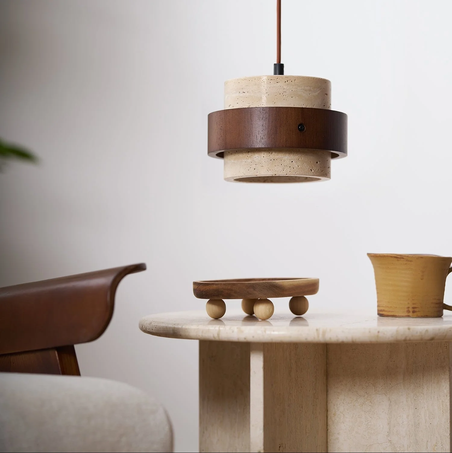 Perra Pendant Light Travertine - Image 26