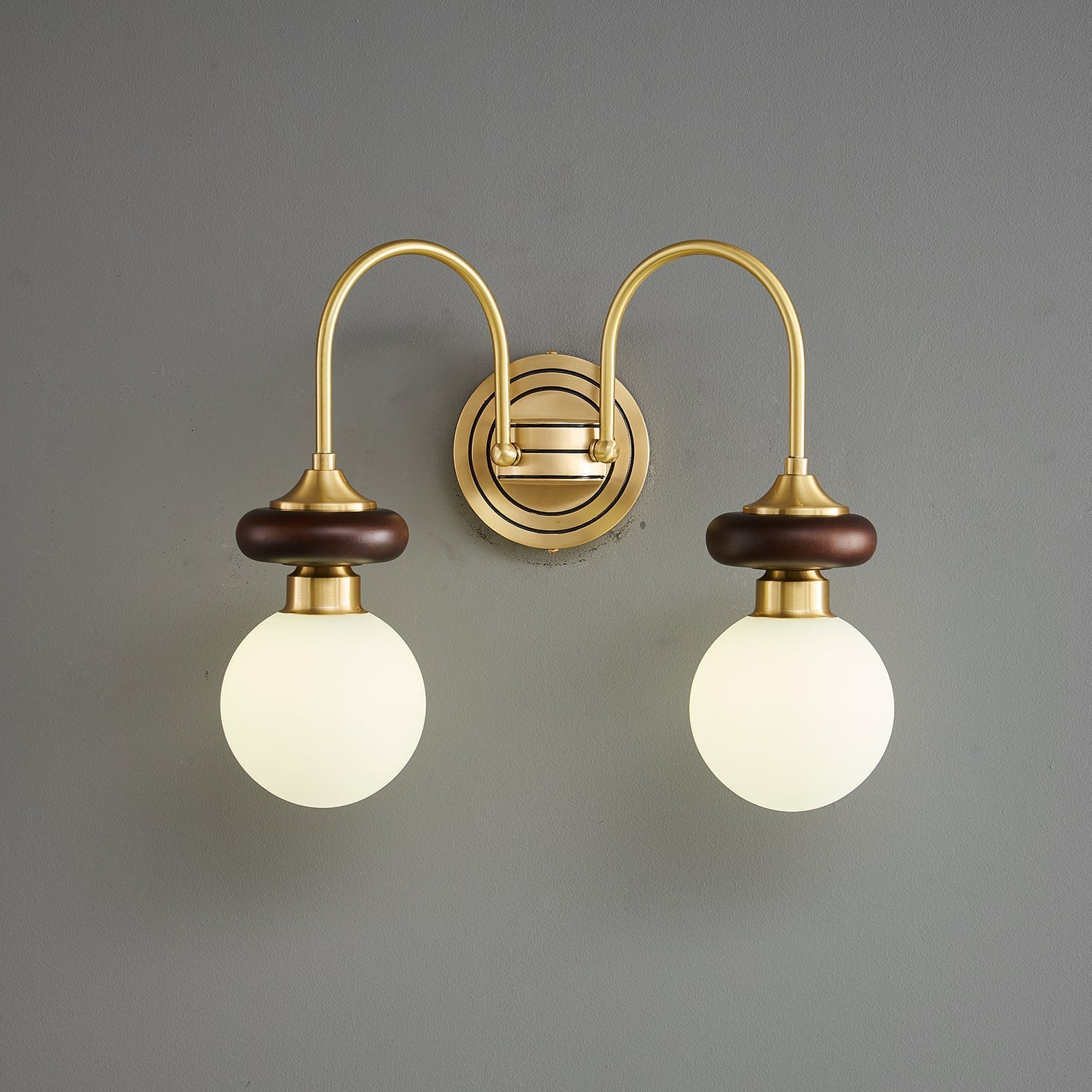 Perry Wall Lamp Premium Nordic Art Walnut Glass - Image 15