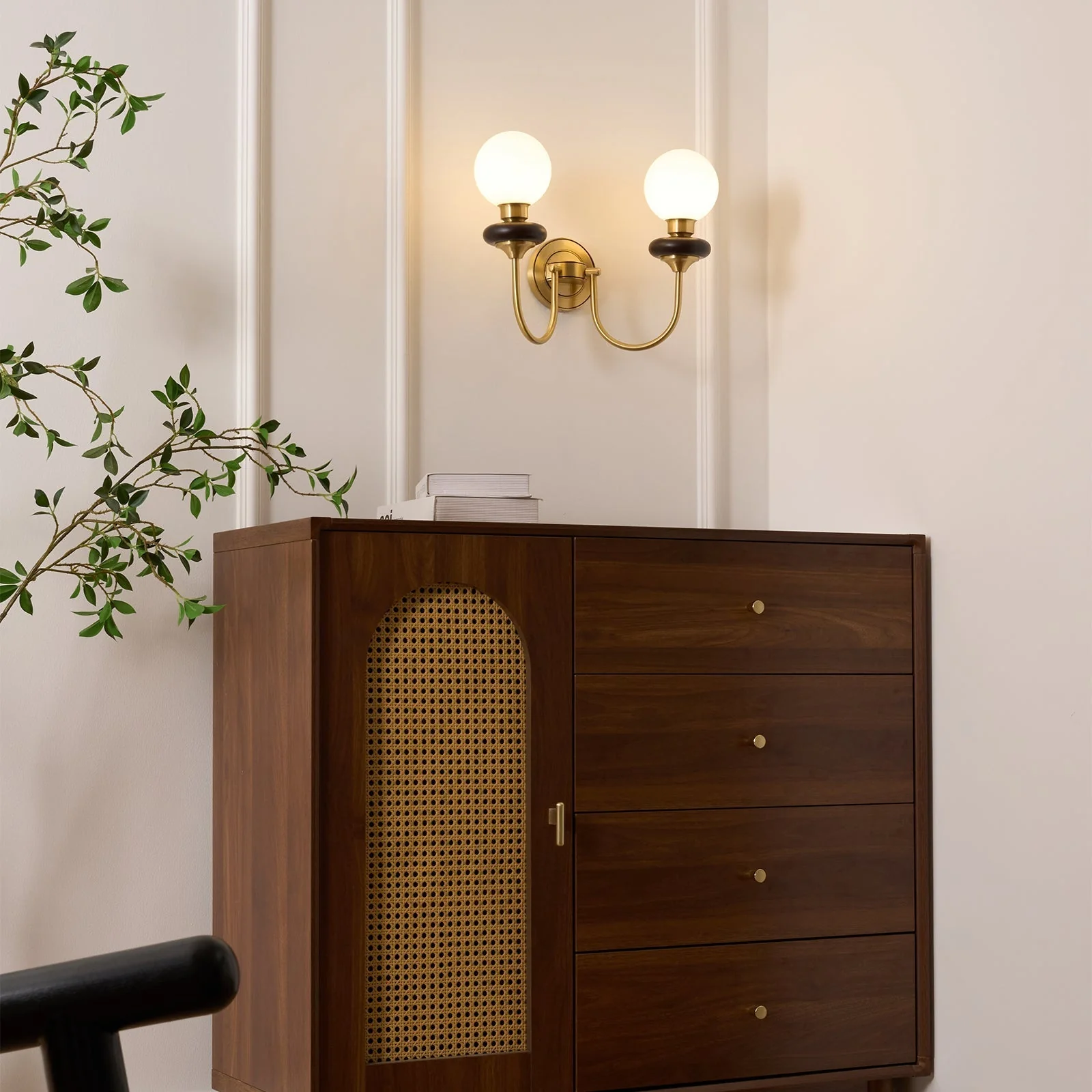 Perry Wall Lamp Premium Nordic Art Walnut Glass - Image 24