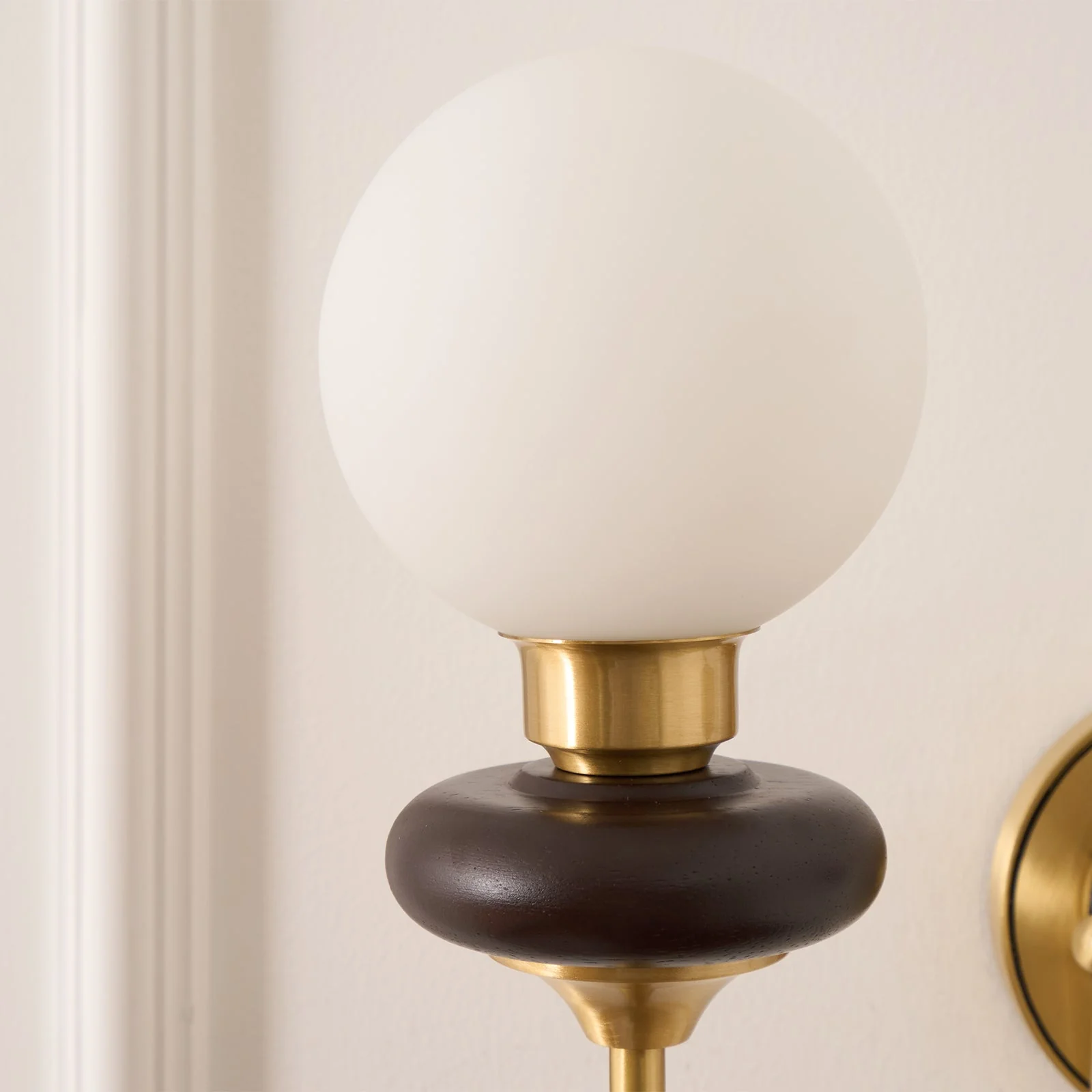 Perry Wall Lamp Premium Nordic Art Walnut Glass - Image 3