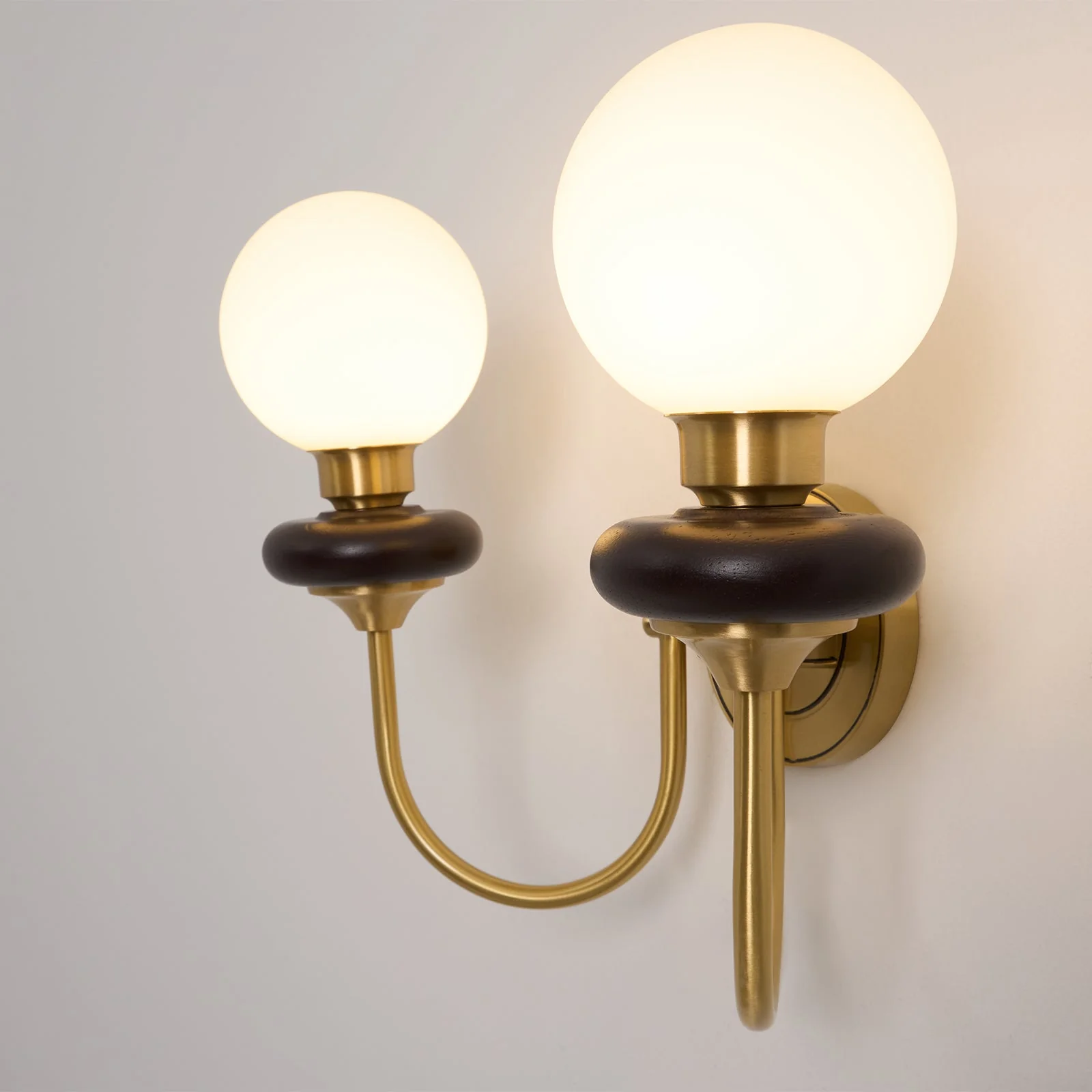 Perry Wall Lamp Premium Nordic Art Walnut Glass - Image 9