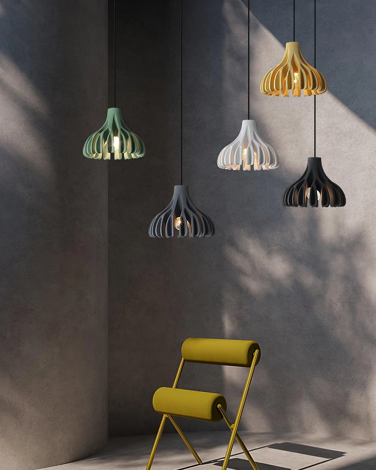 Petal Coral Resin Pendant Lamp - Image 16