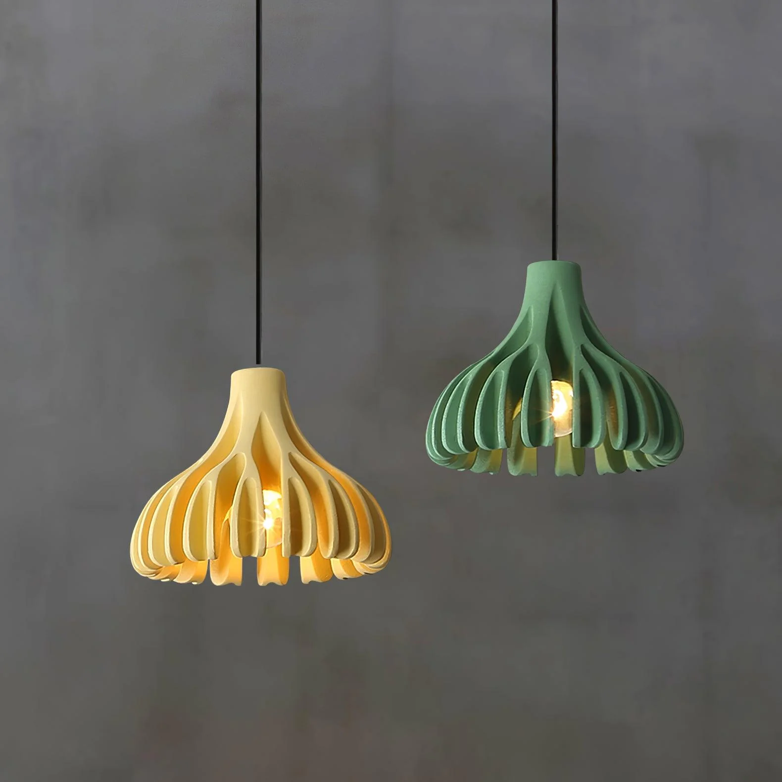 Petal Coral Resin Pendant Lamp - Image 27
