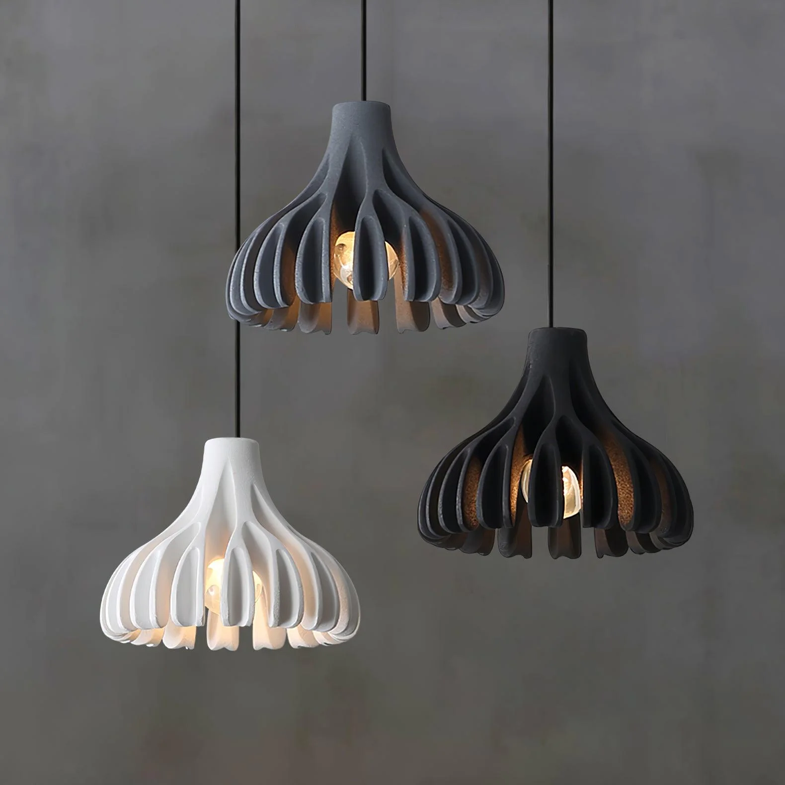 Petal Coral Resin Pendant Lamp - Image 4