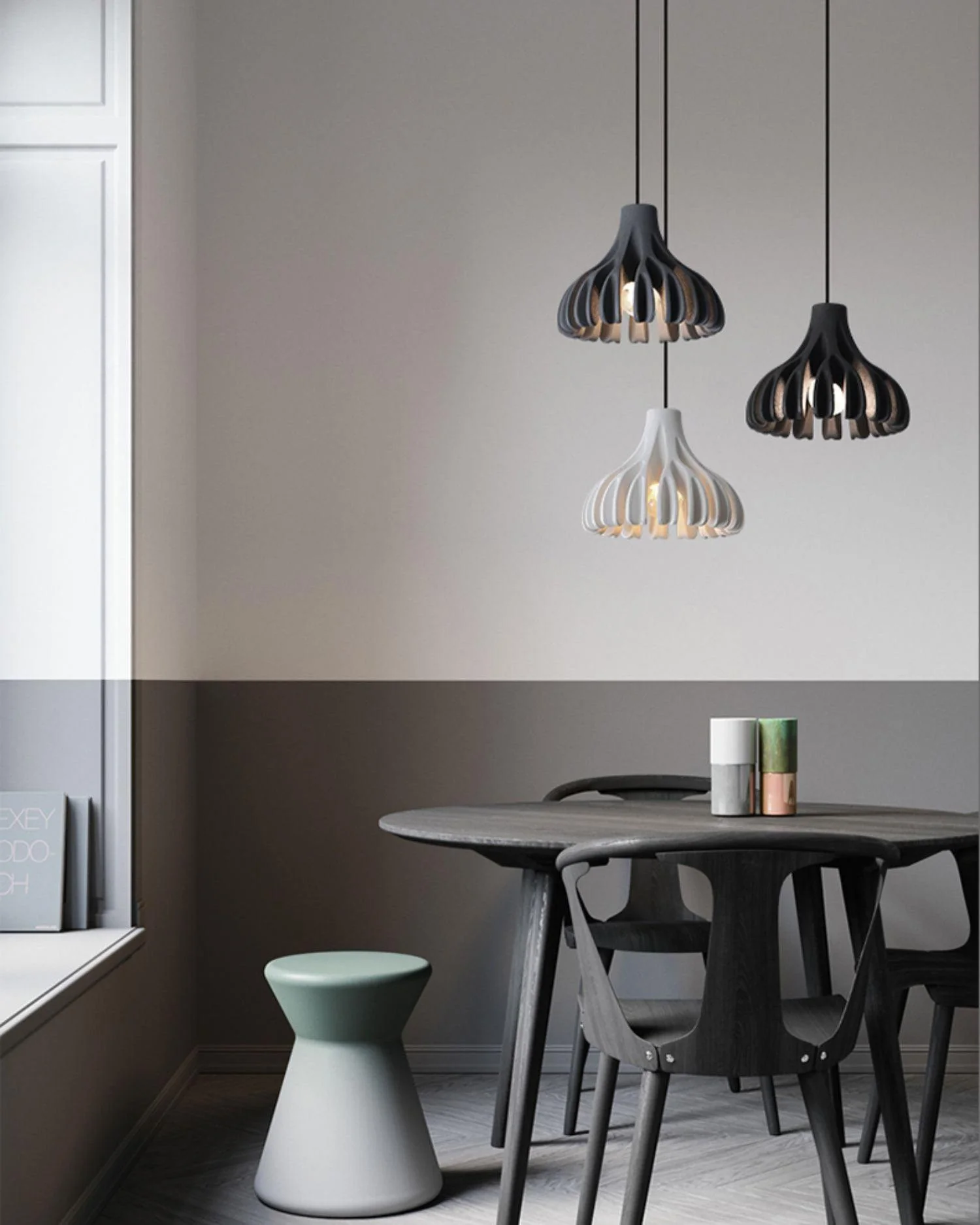 Petal Coral Resin Pendant Lamp - Image 6