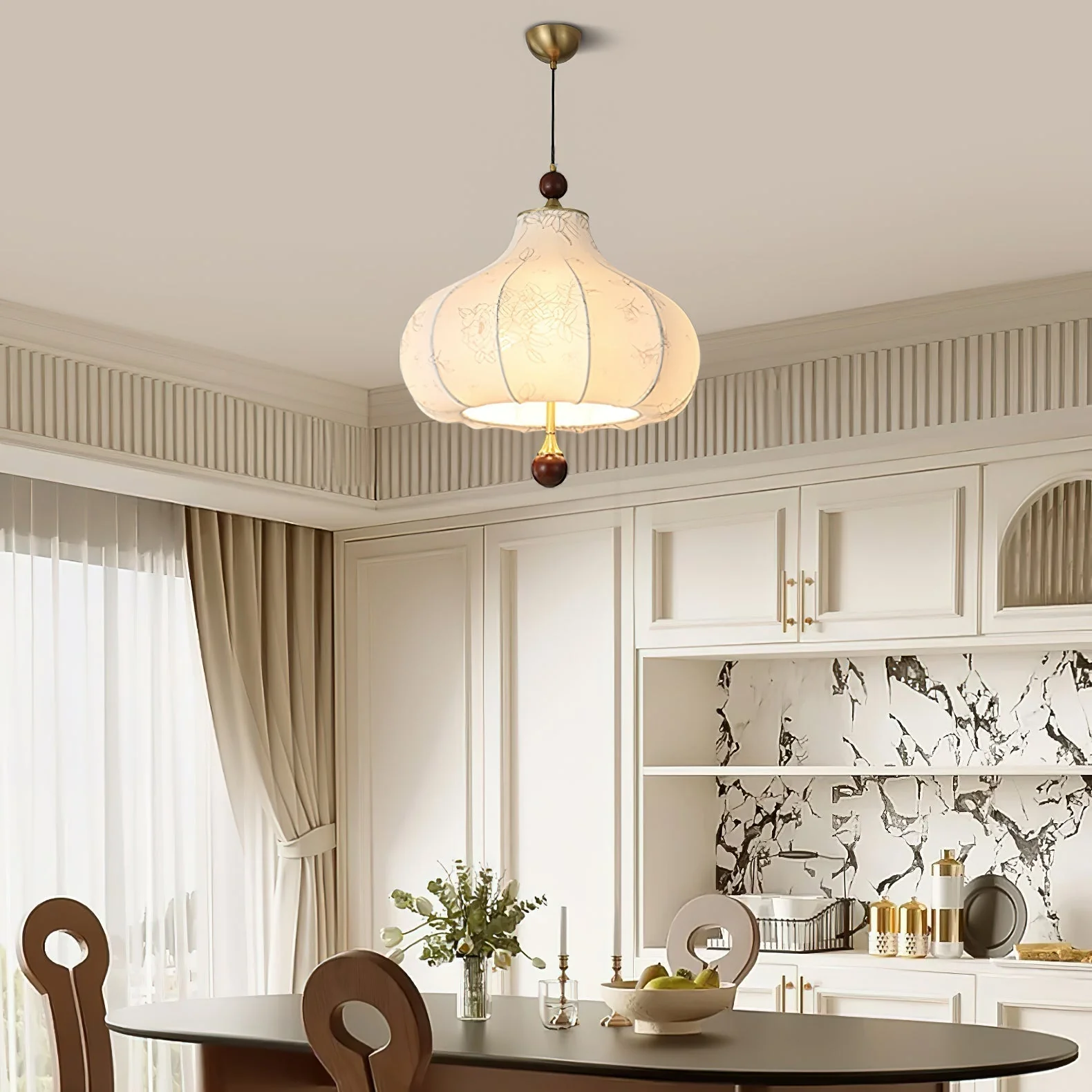 Petal Vintage Wood Pendant Lamp - Image 12