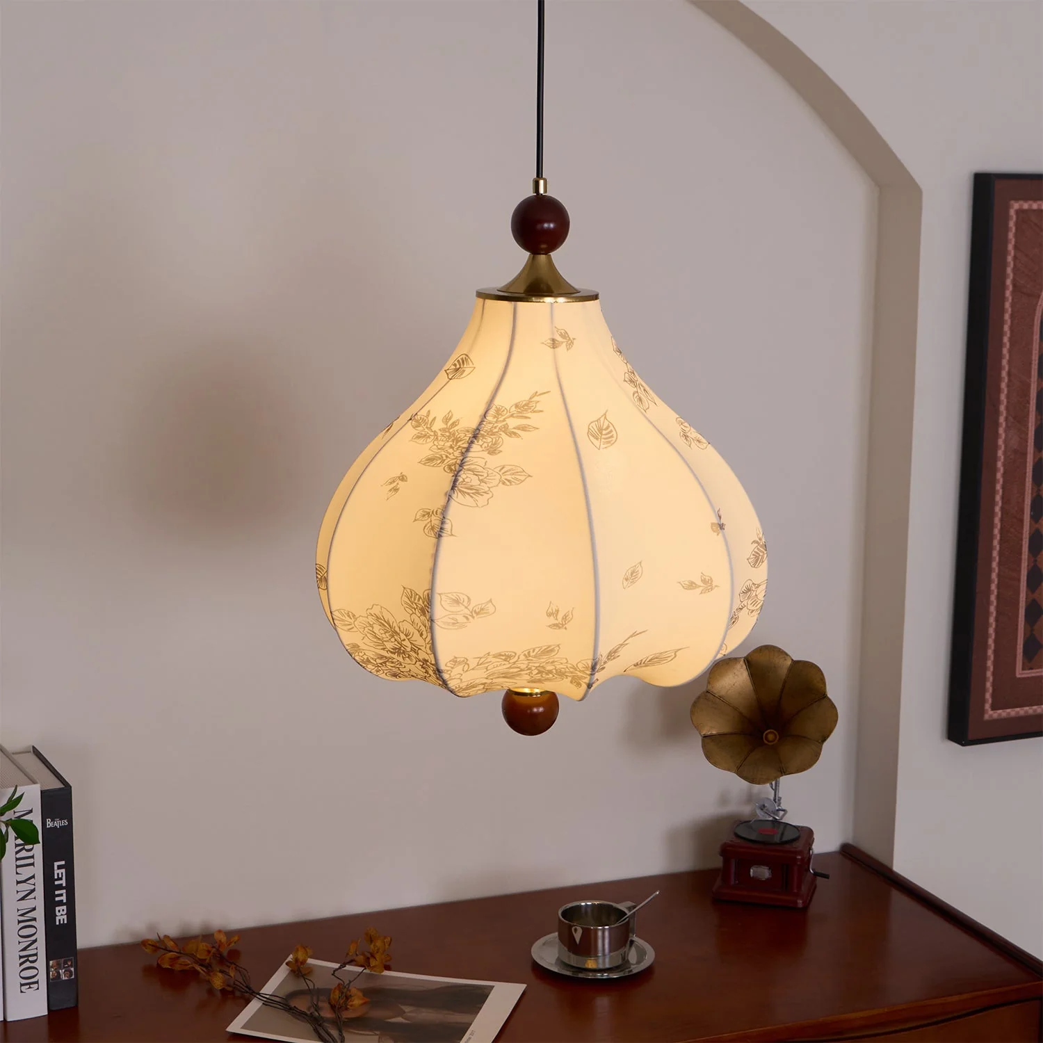 Petal Vintage Wood Pendant Lamp - Image 16