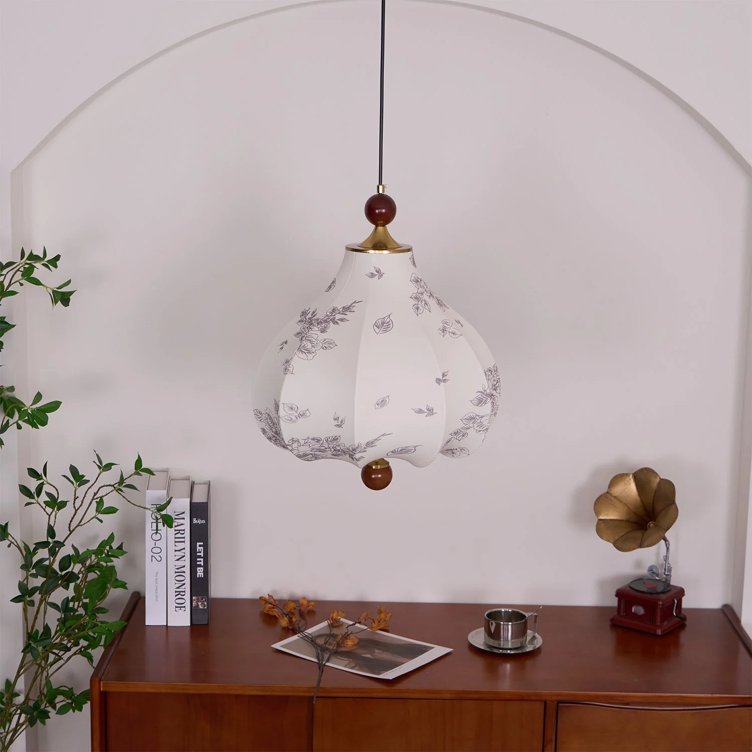 Petal Vintage Wood Pendant Lamp - Image 17