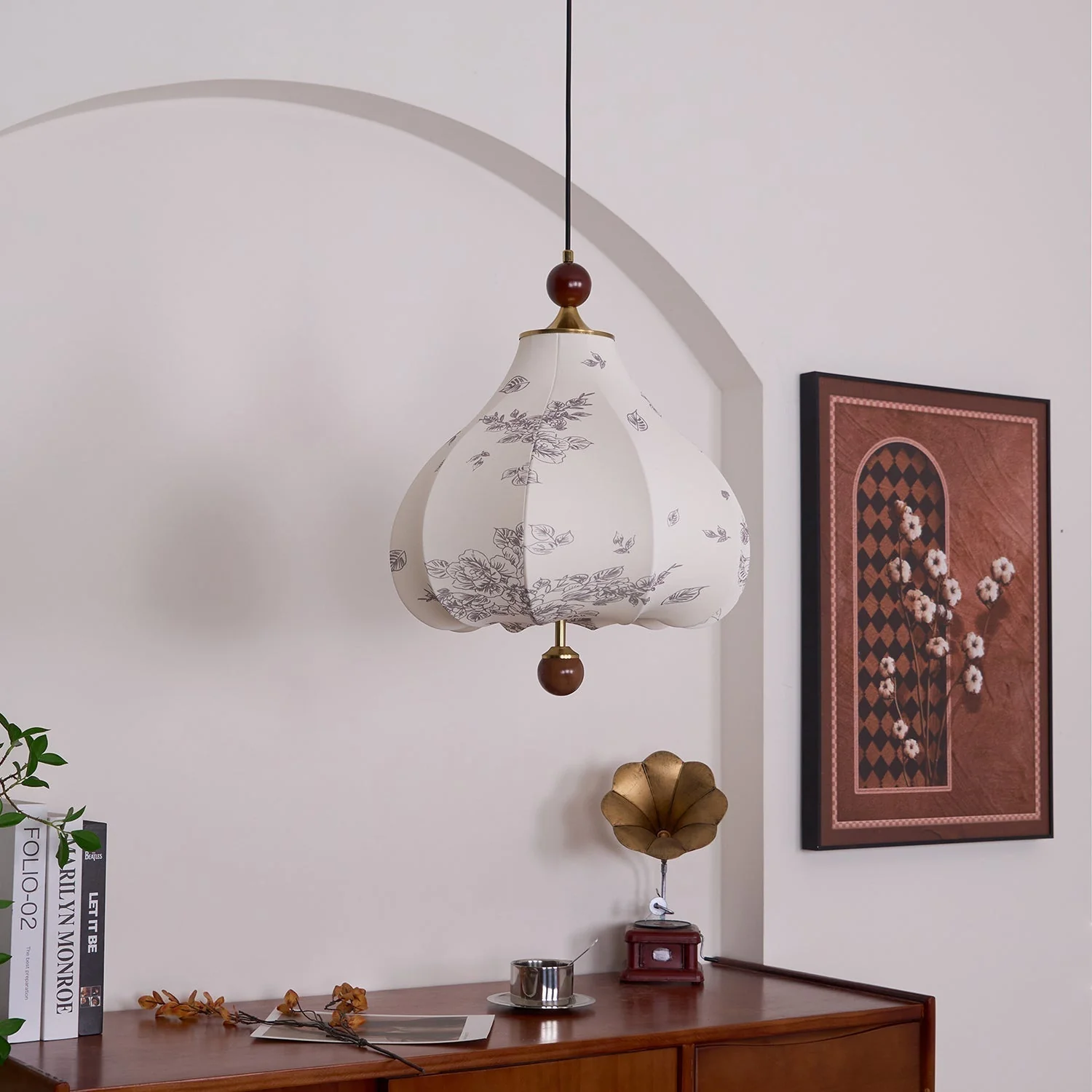 Petal Vintage Wood Pendant Lamp - Image 18