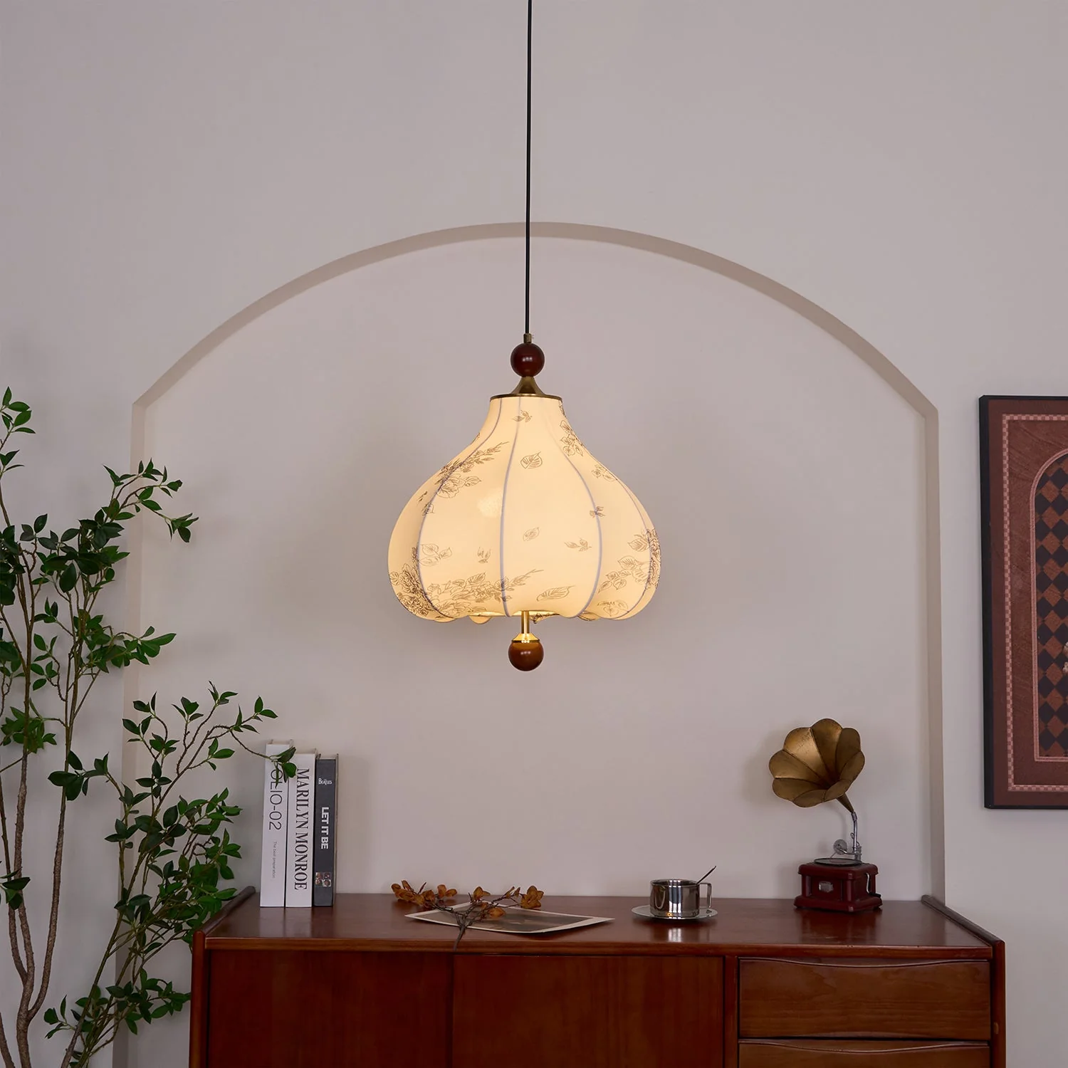 Petal Vintage Wood Pendant Lamp - Image 19
