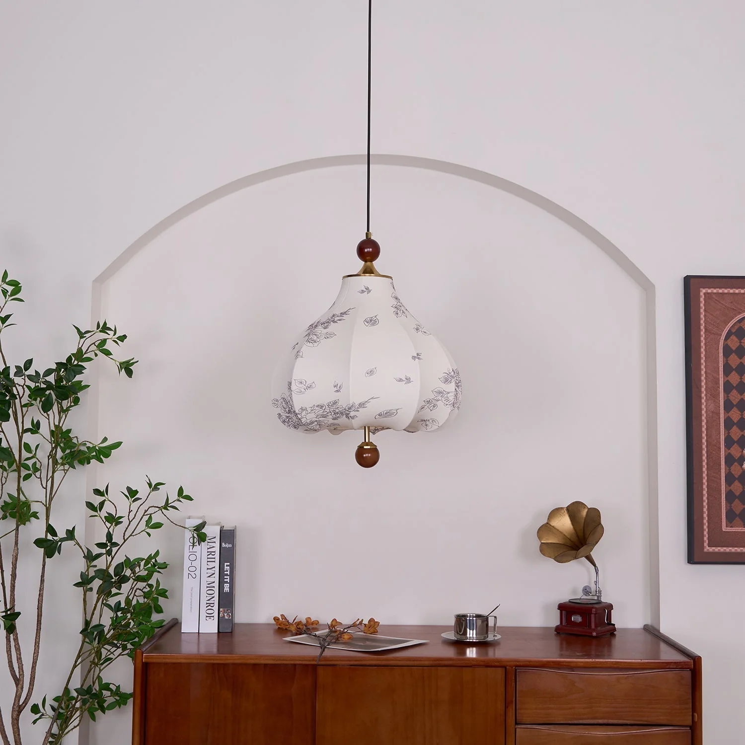 Petal Vintage Wood Pendant Lamp - Image 20