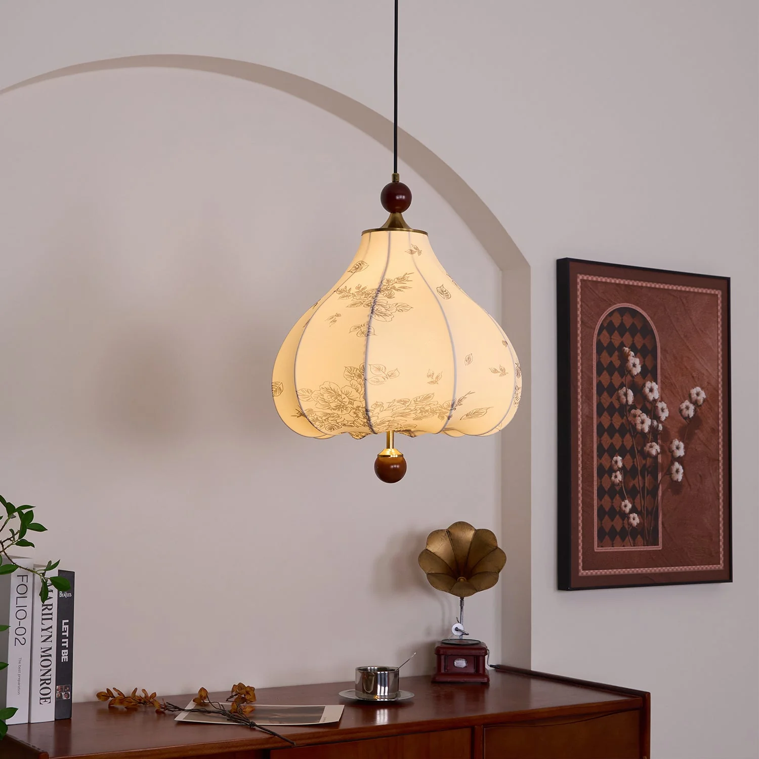 Petal Vintage Wood Pendant Lamp - Image 27