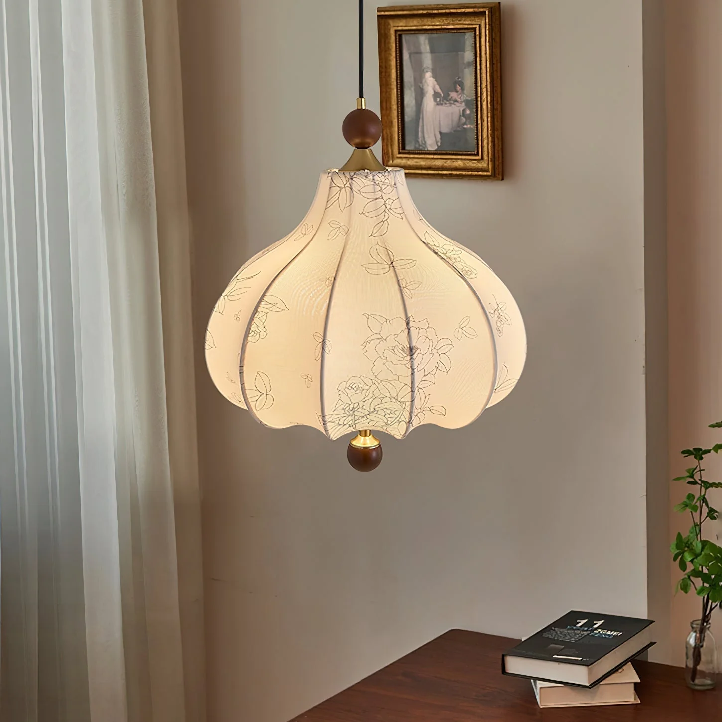 Petal Vintage Wood Pendant Lamp - Image 28