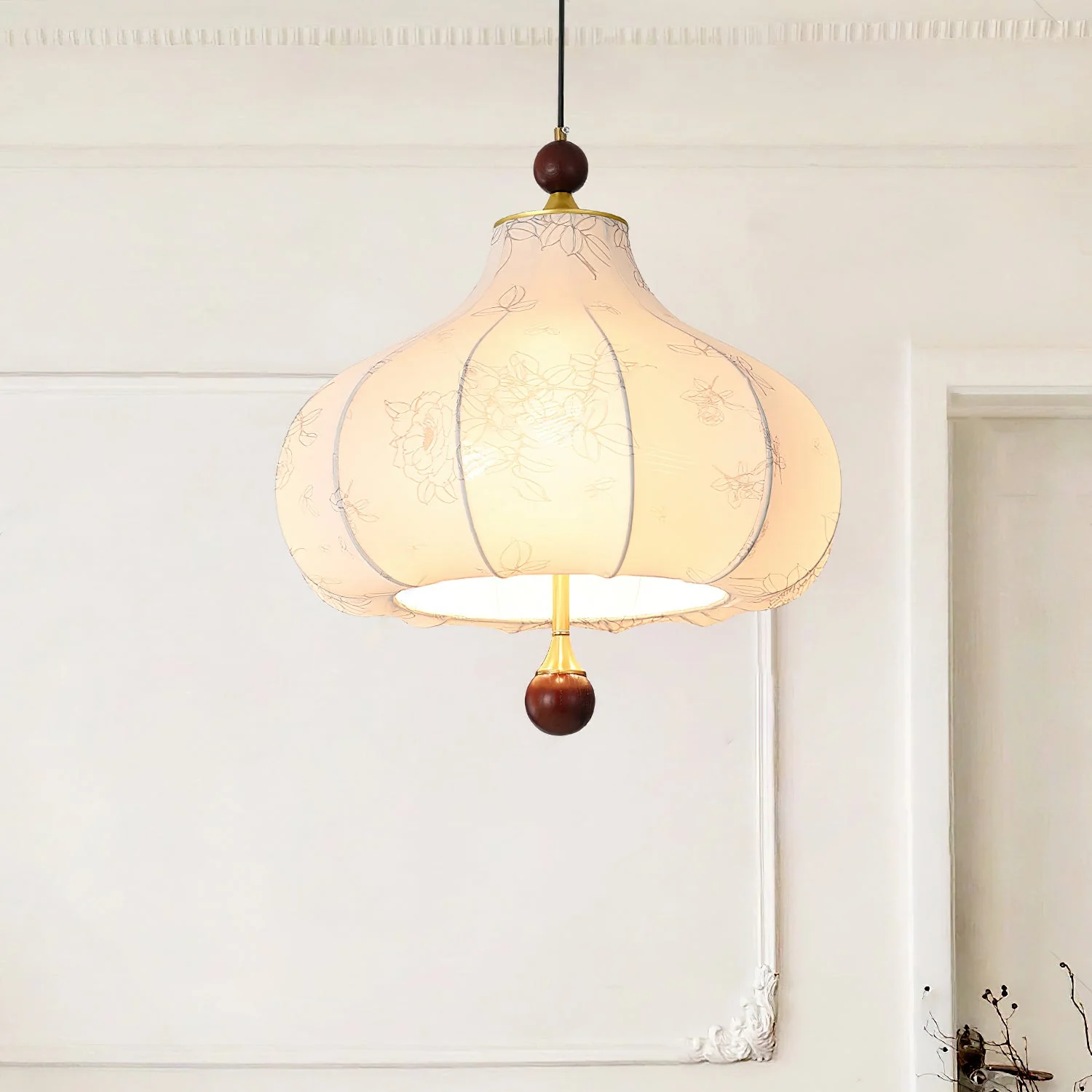 Petal Vintage Wood Pendant Lamp - Image 30