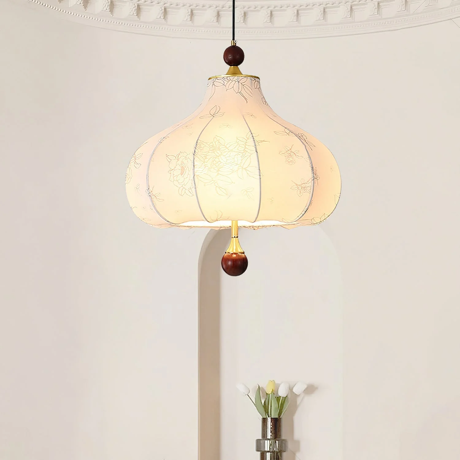 Petal Vintage Wood Pendant Lamp - Image 31