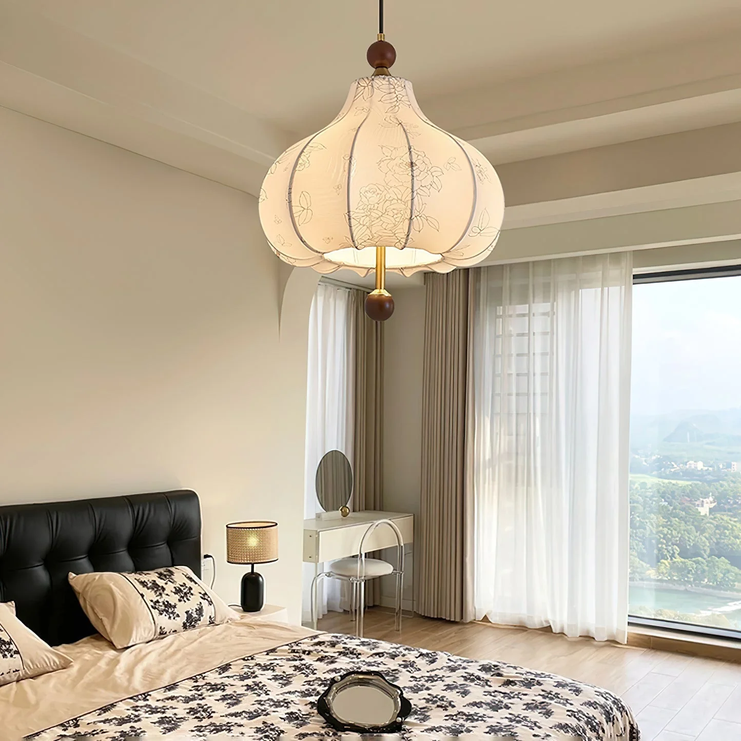 Petal Vintage Wood Pendant Lamp - Image 36