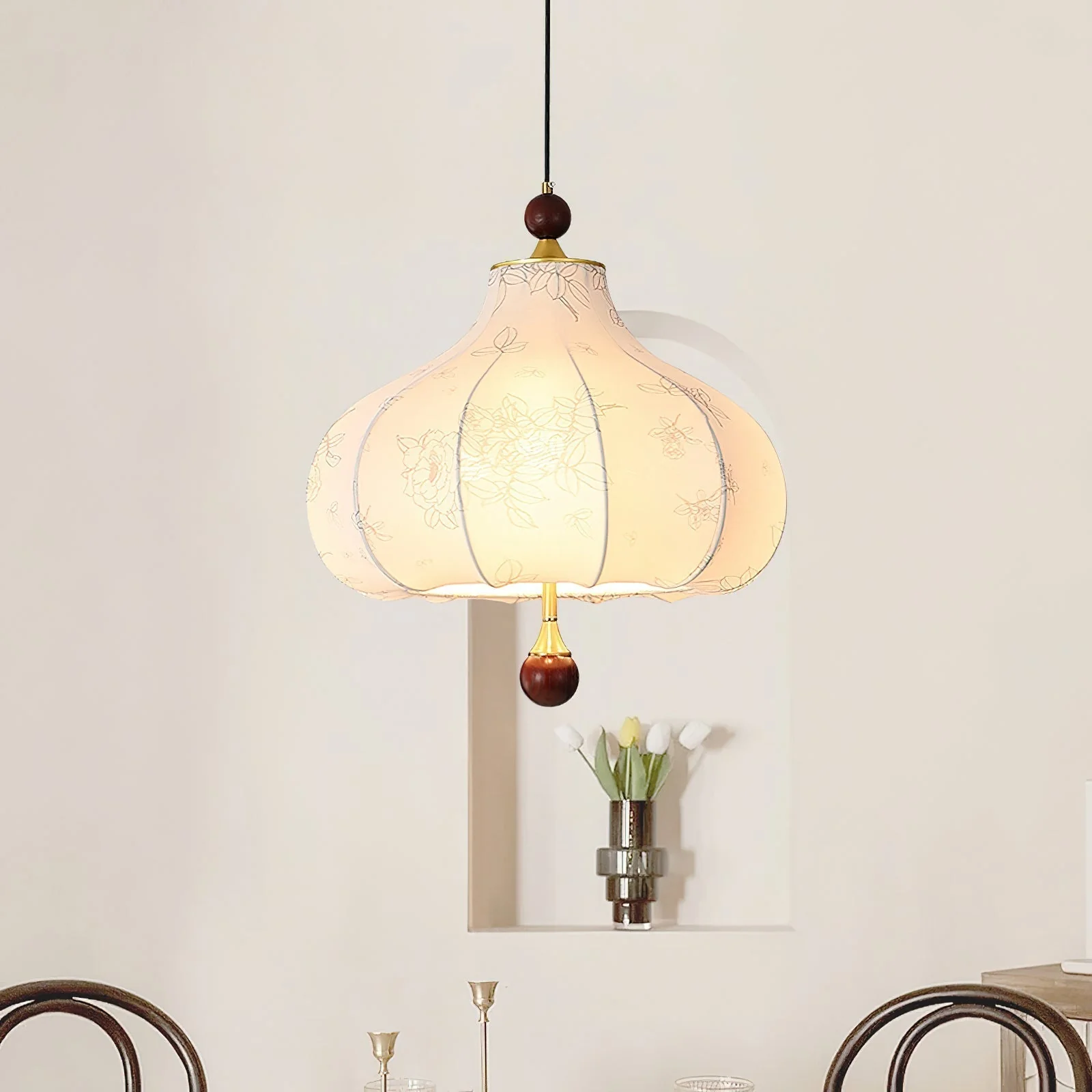 Petal Vintage Wood Pendant Lamp - Image 4