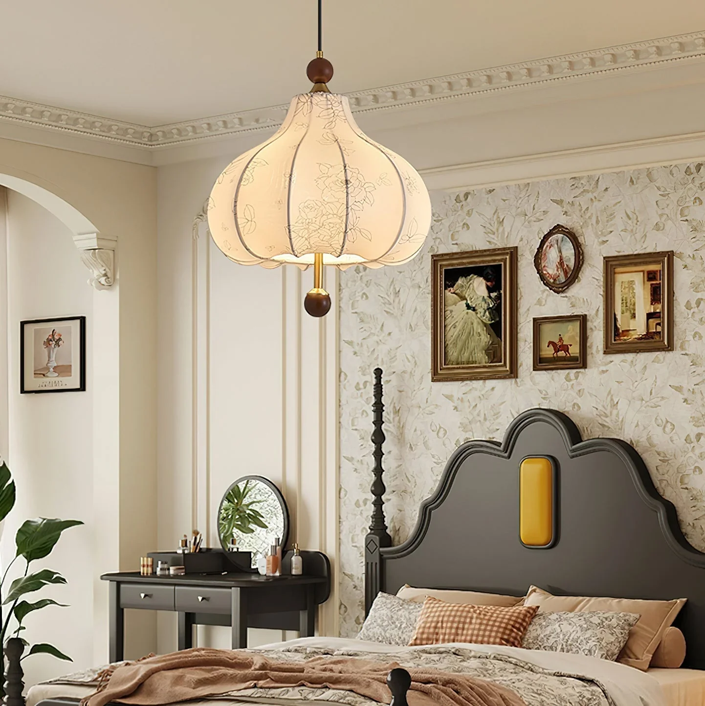 Petal Vintage Wood Pendant Lamp - Image 6