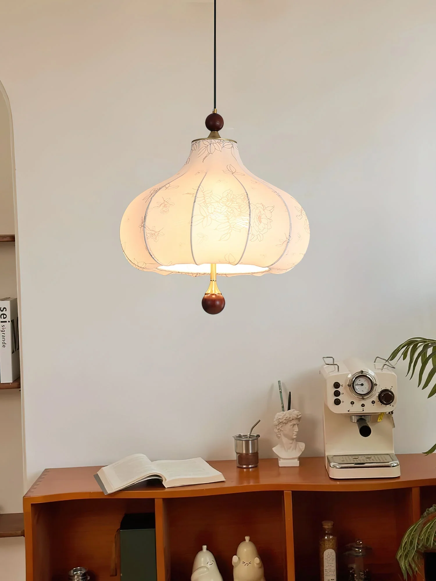 Petal Vintage Wood Pendant Lamp - Image 7