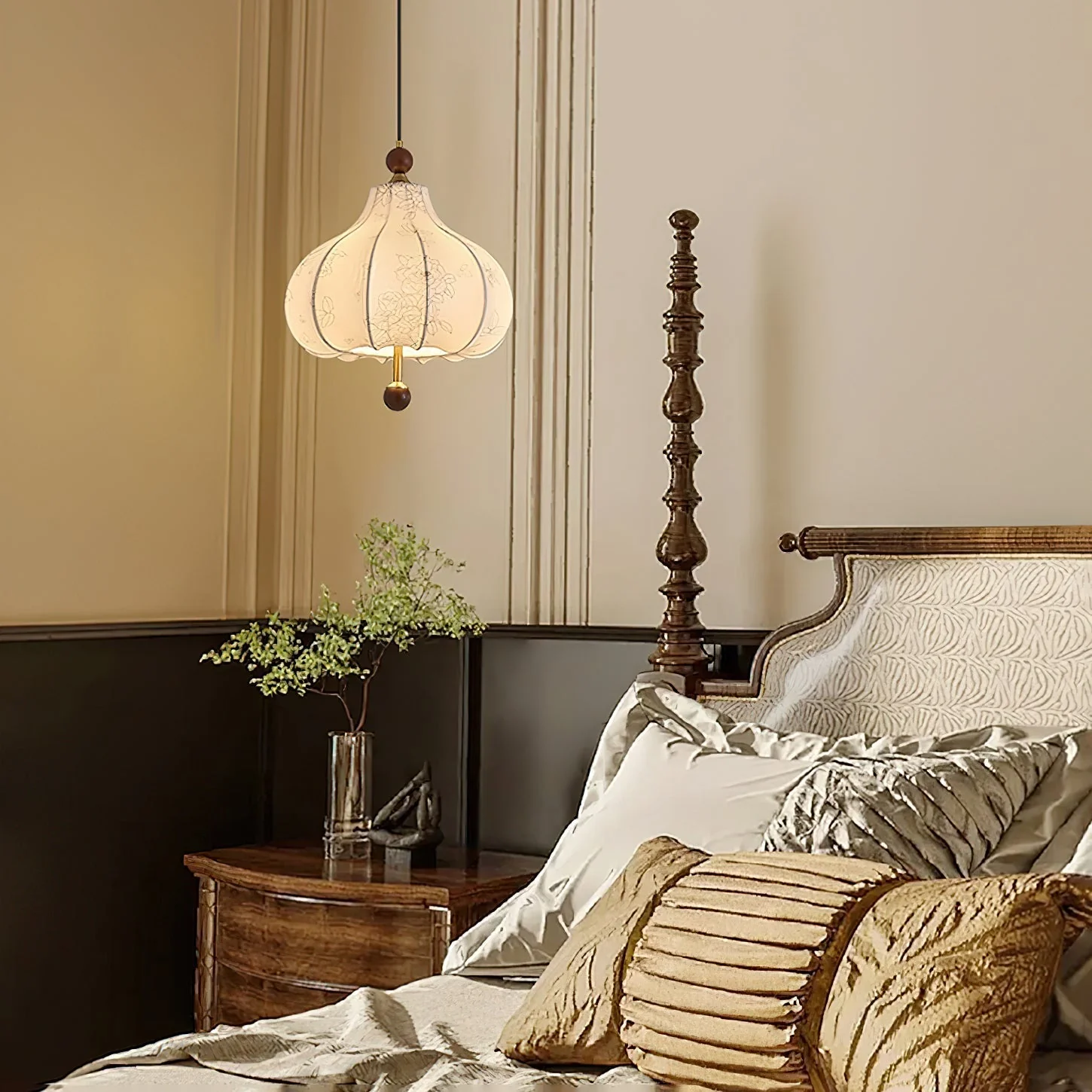 Petal Vintage Wood Pendant Lamp - Image 8