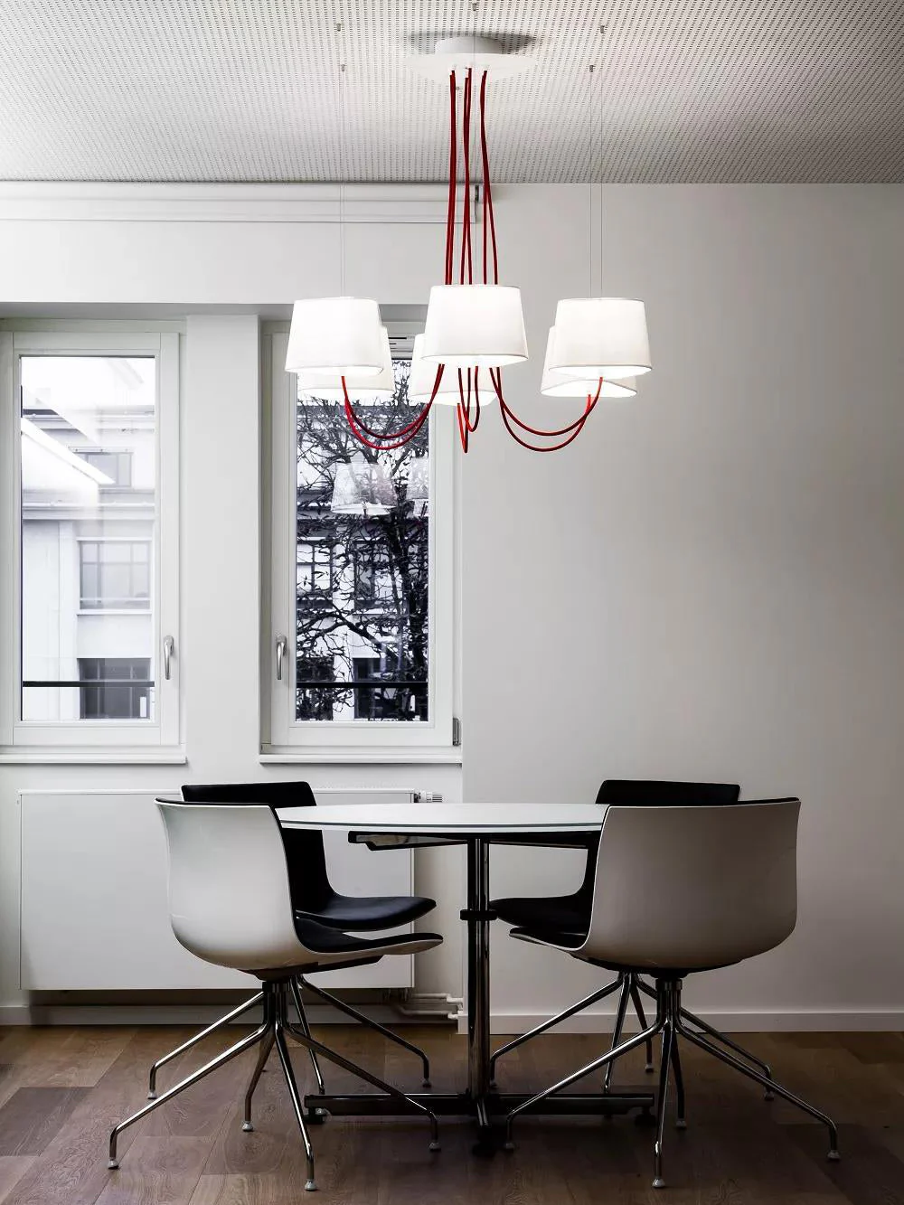 Petit Contemporary Fabric Chandelier - Image 14