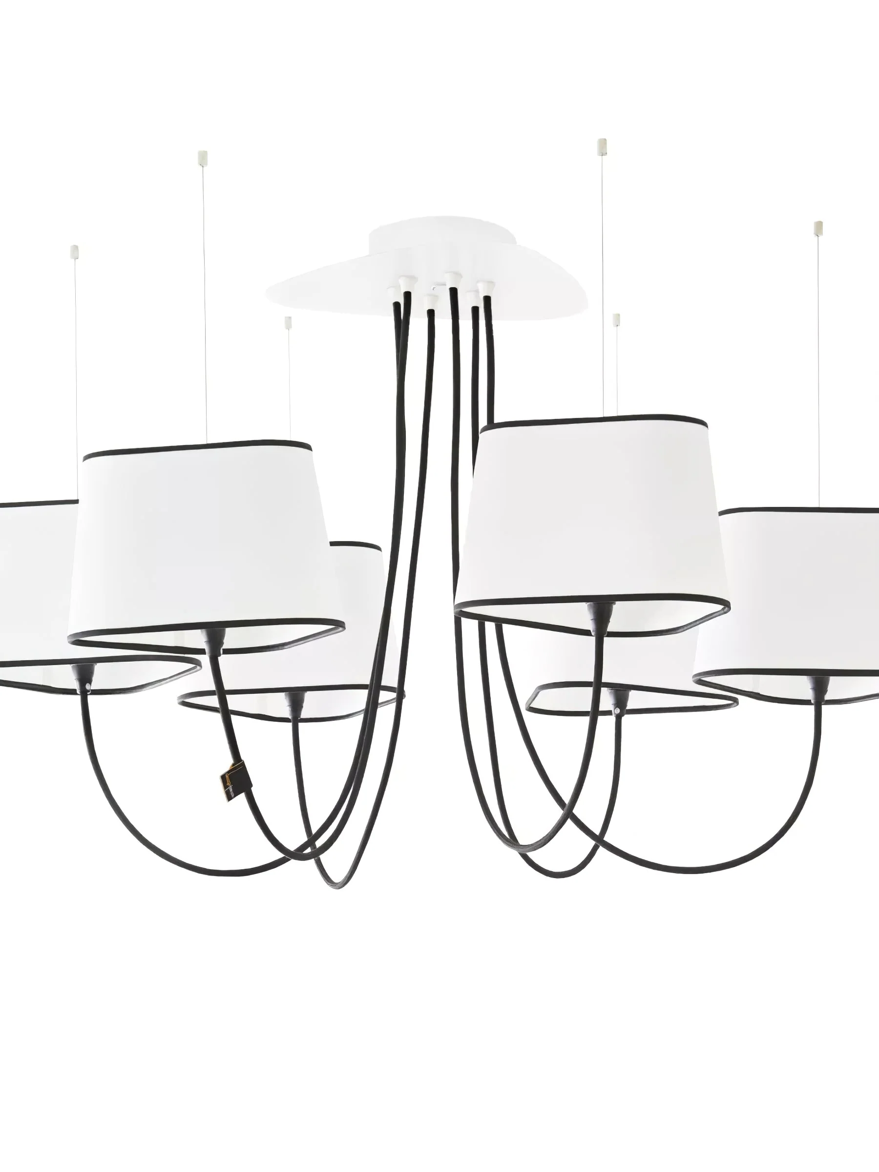 Petit Contemporary Fabric Chandelier - Image 19