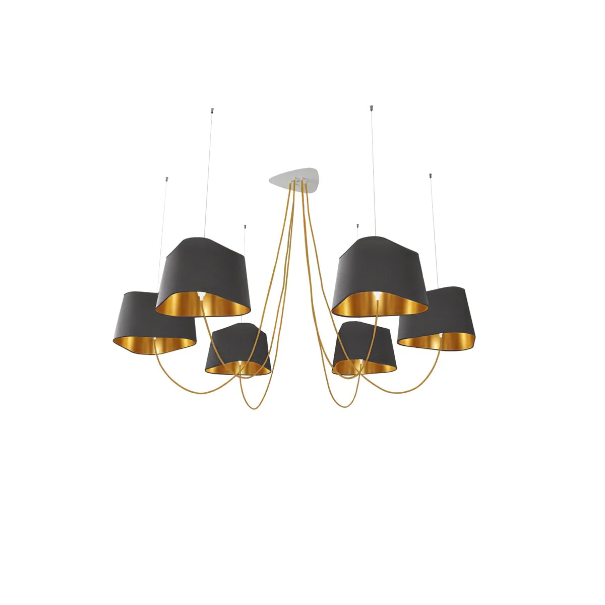 Petit Contemporary Fabric Chandelier - Image 36