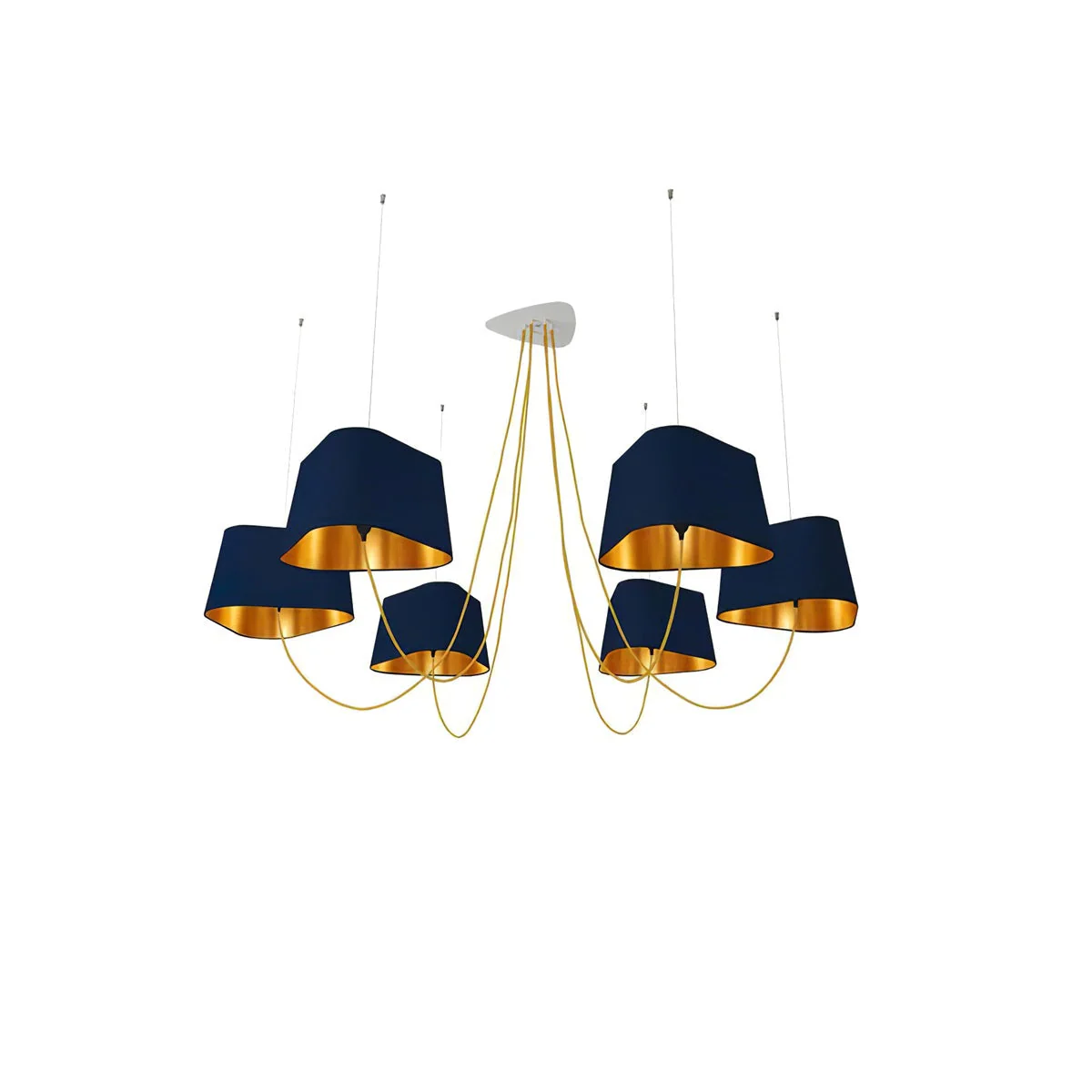 Petit Contemporary Fabric Chandelier - Image 37
