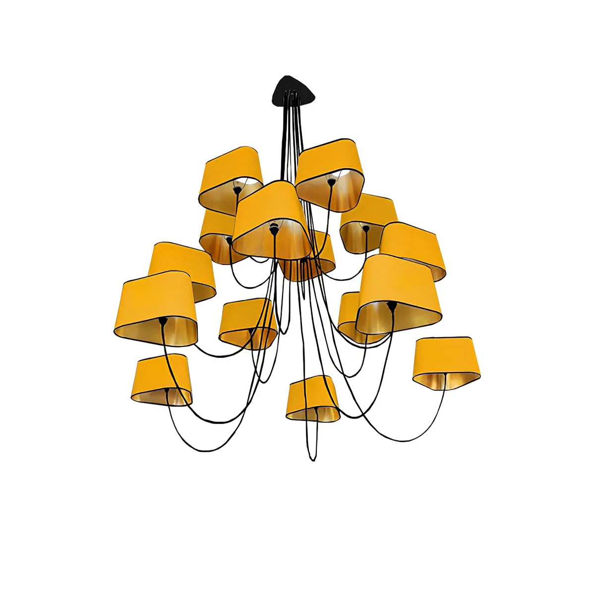 Petit Contemporary Fabric Chandelier - Image 45