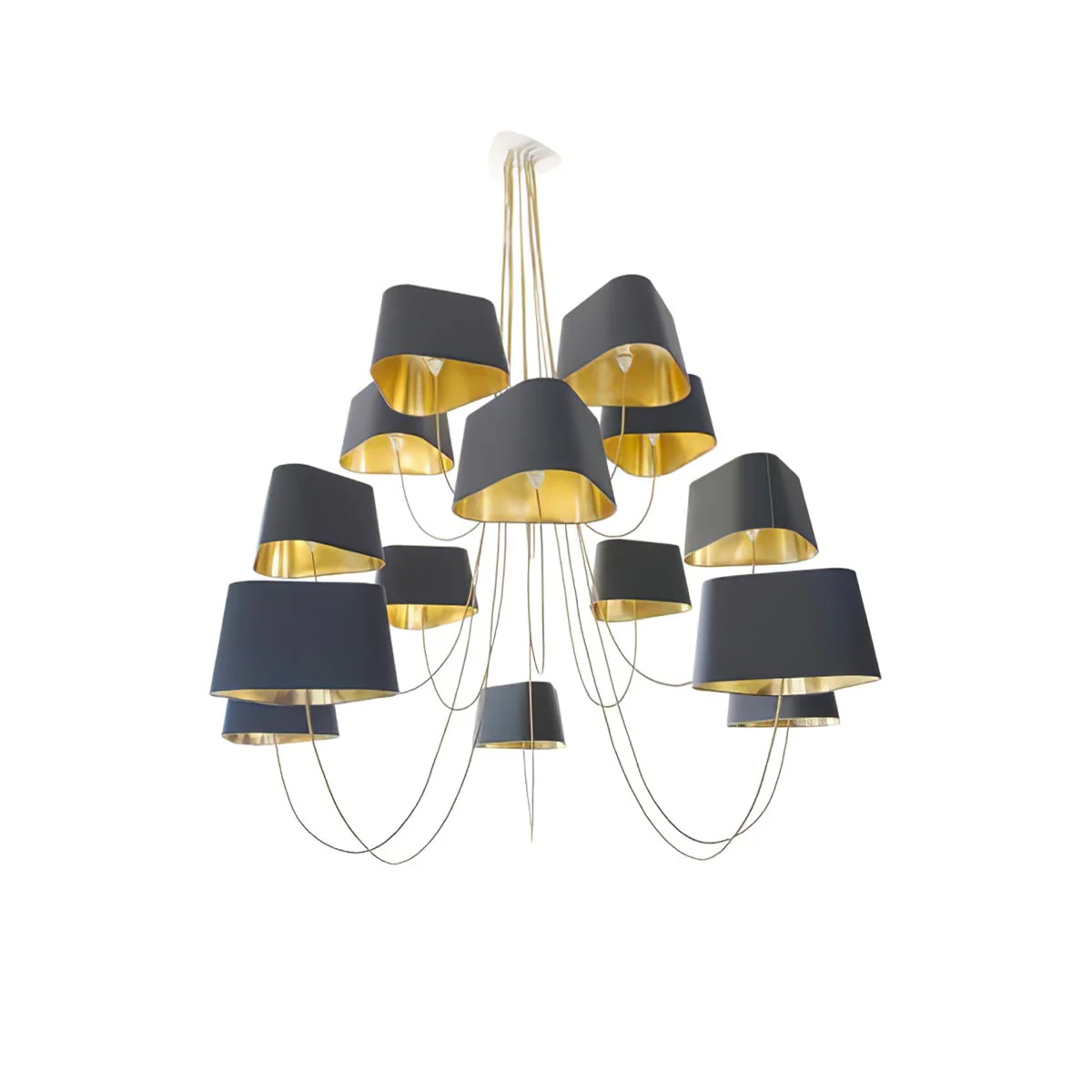 Petit Contemporary Fabric Chandelier - Image 46