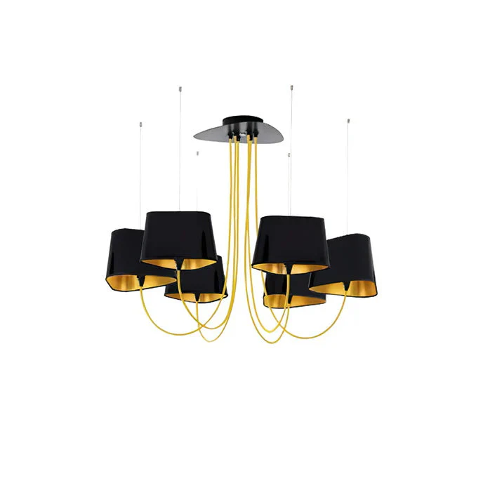 Petit Contemporary Fabric Chandelier - Image 48