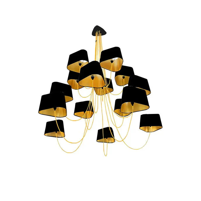 Petit Contemporary Fabric Chandelier - Image 49