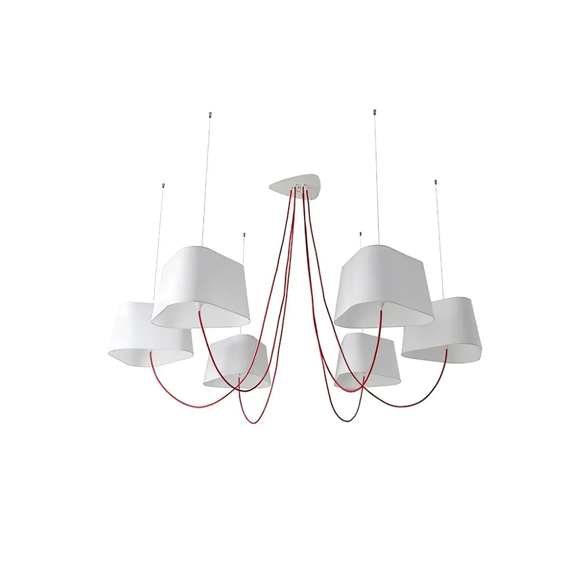 Petit Contemporary Fabric Chandelier - Image 64