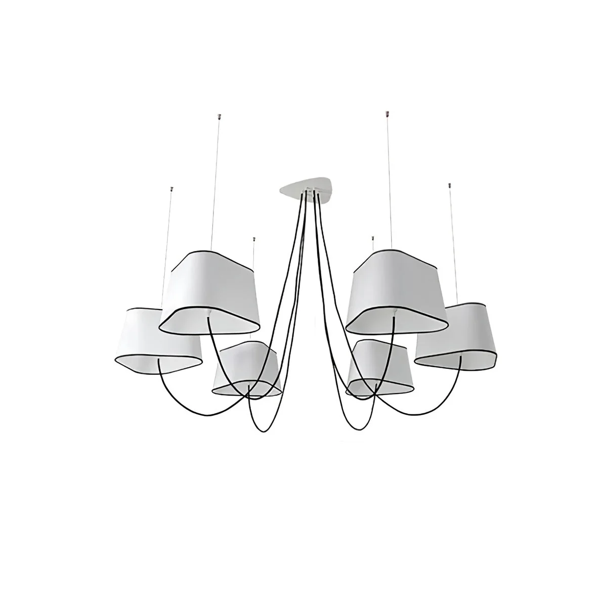 Petit Contemporary Fabric Chandelier - Image 65