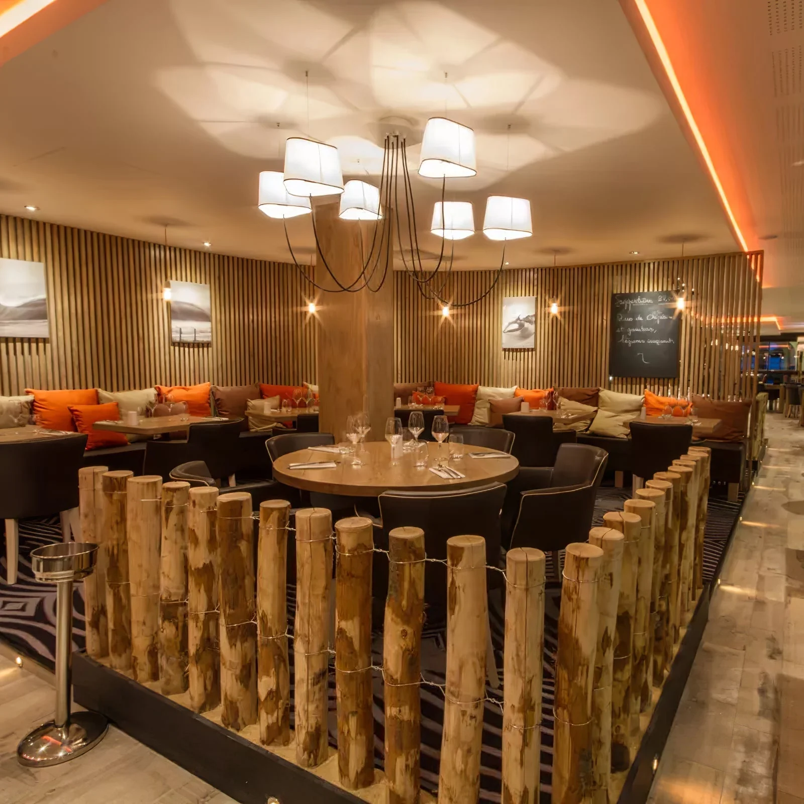 Petit Contemporary Fabric Chandelier - Image 7