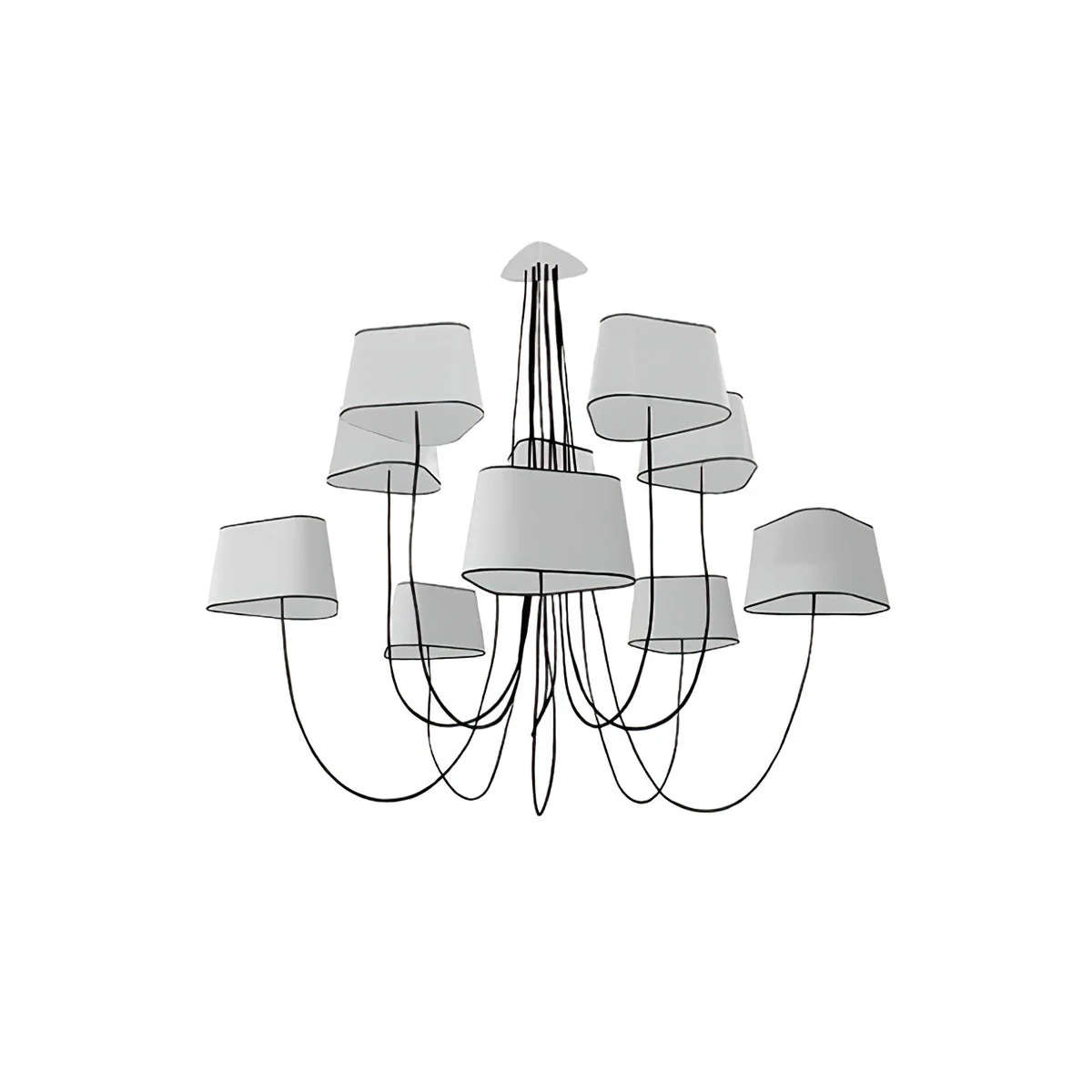 Petit Contemporary Fabric Chandelier - Image 71