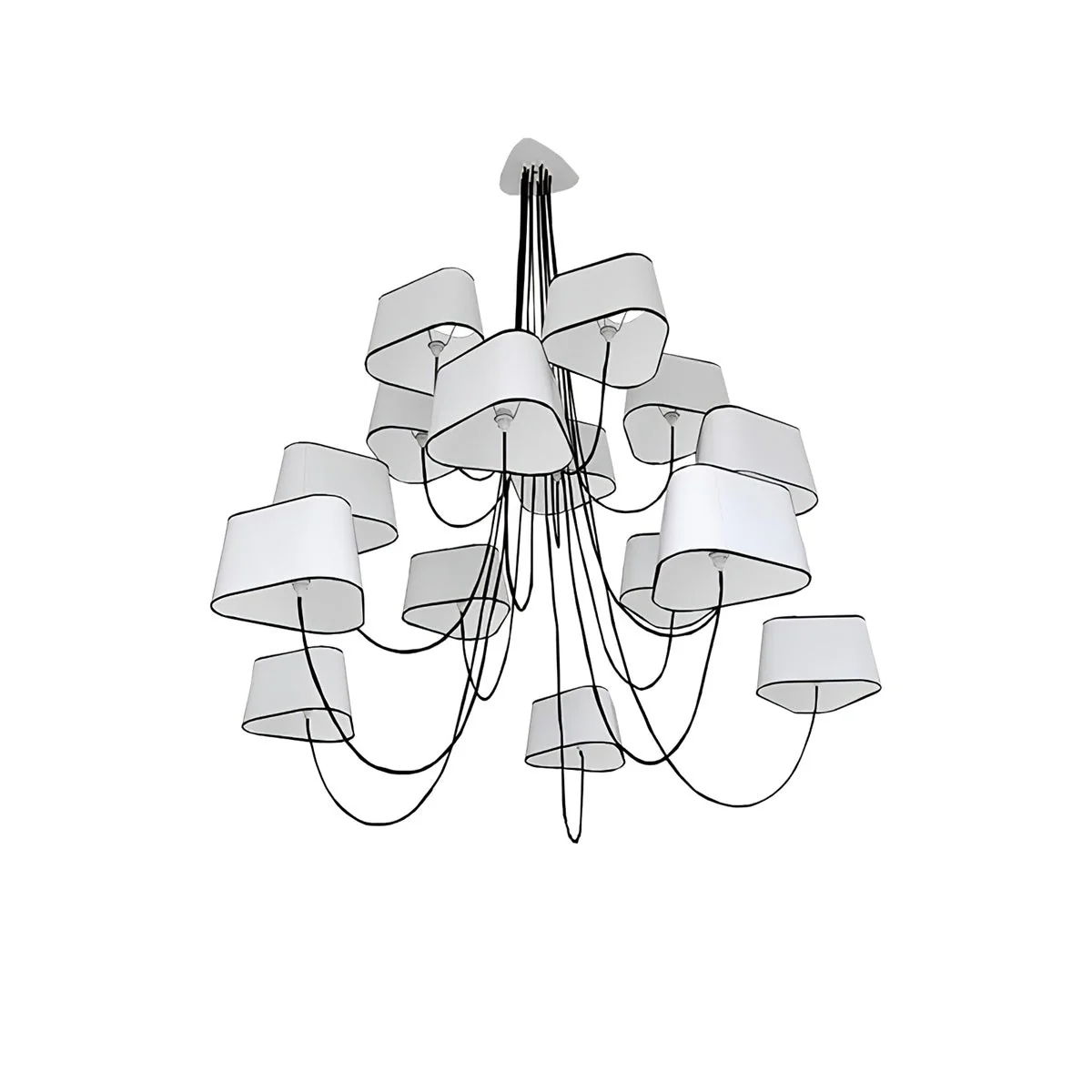 Petit Contemporary Fabric Chandelier - Image 77