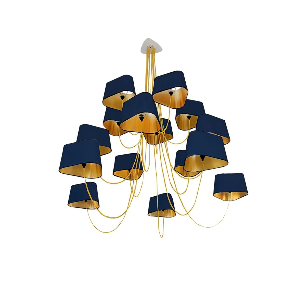 Petit Contemporary Fabric Chandelier - Image 80