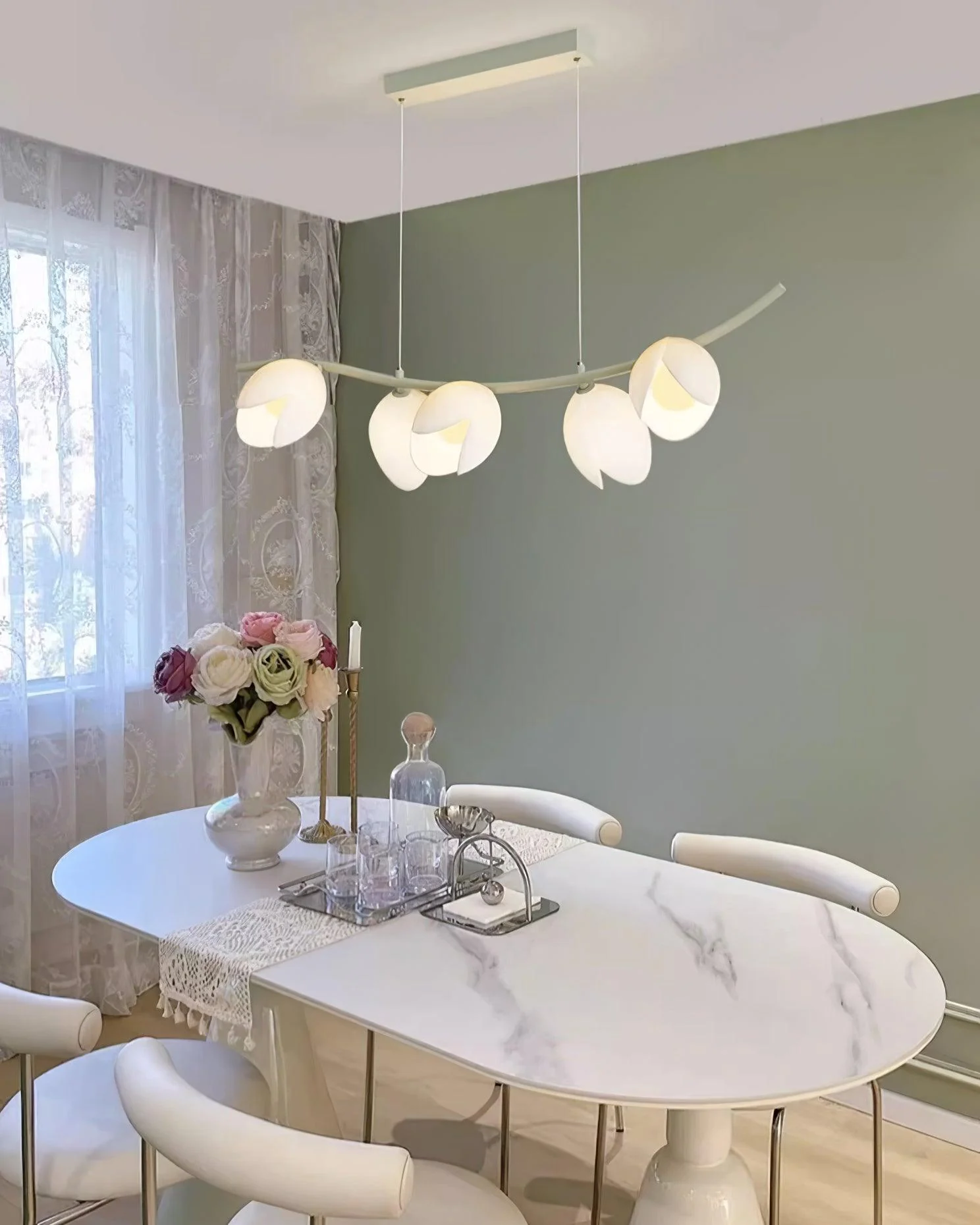 Pistachio Elegance Nordic Art Pendant Lamp - Image 10