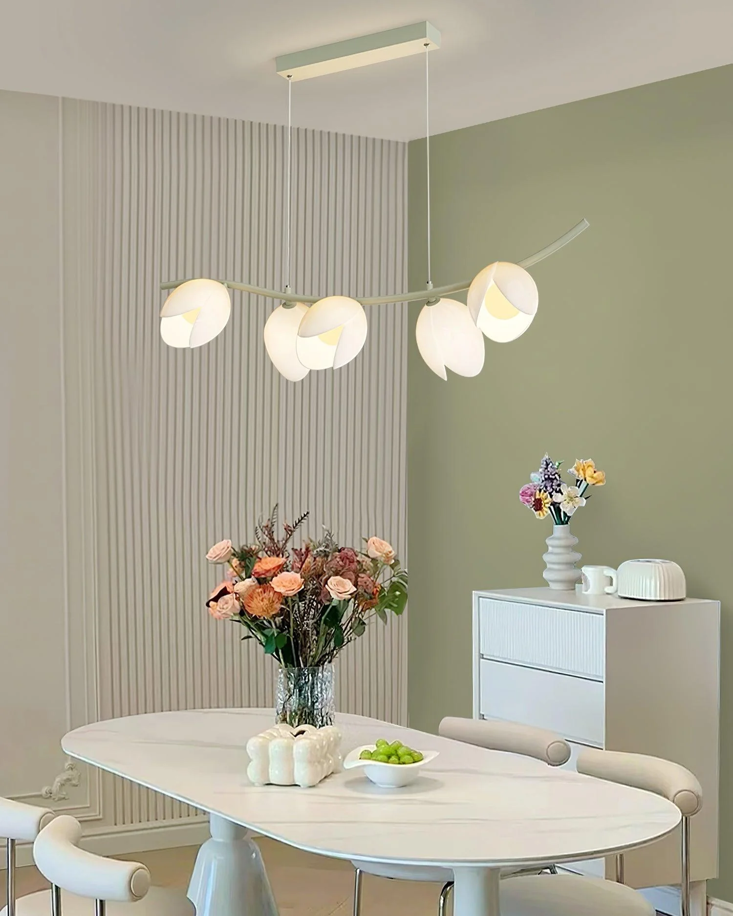 Pistachio Elegance Nordic Art Pendant Lamp - Image 6