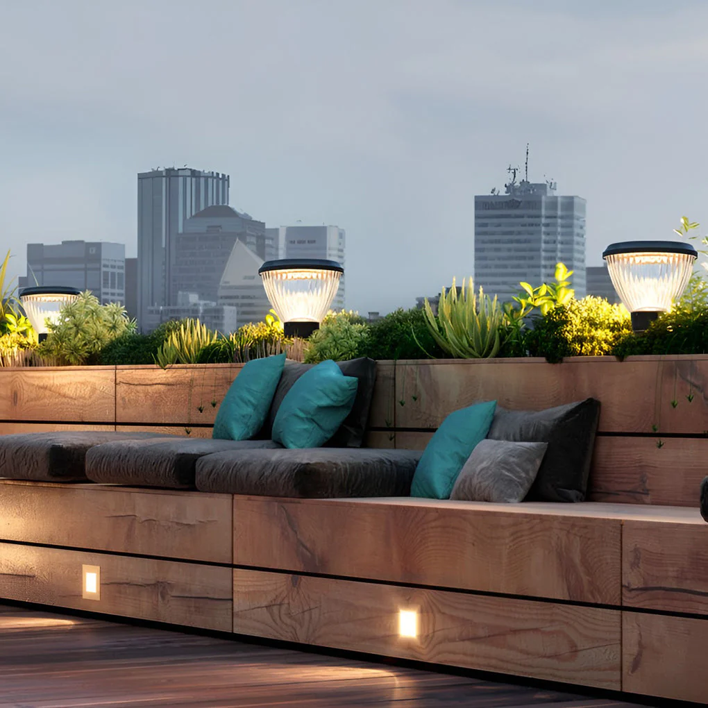 Plans Round LED Modern Outdoor Post Caps Pillar Light - Image 6