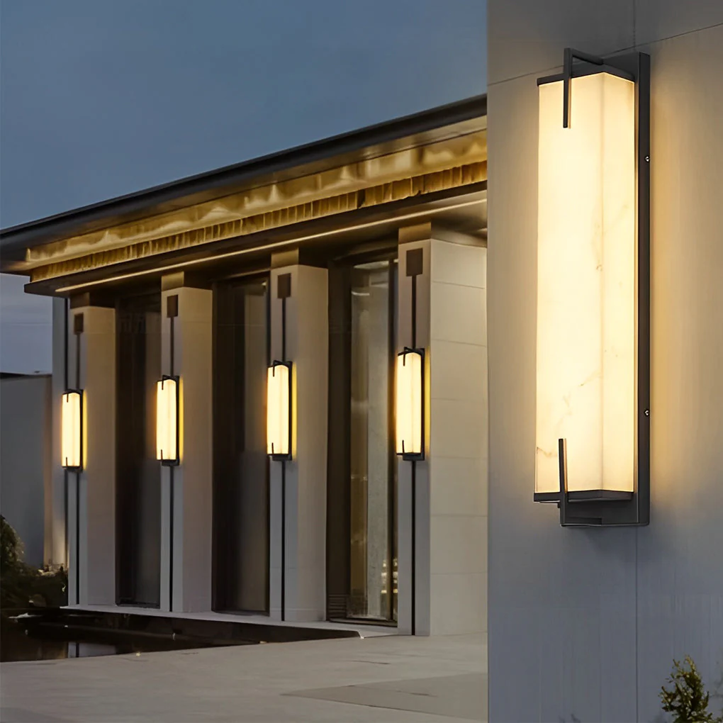 Pleasure Rectangular LED Modern Resin Outdoor Sconce Light - Image 3
