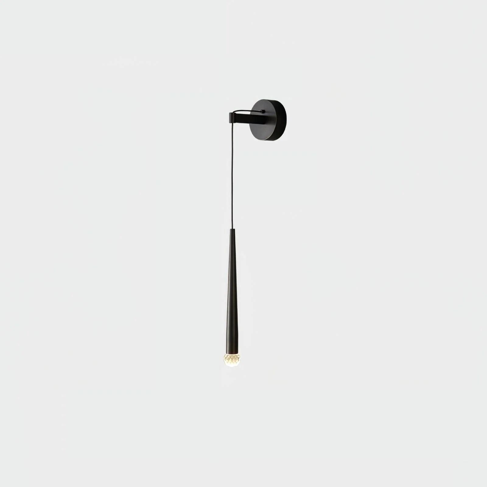 Plex Modern Minimalist Conical Crystal Wall Lamp - Image 3