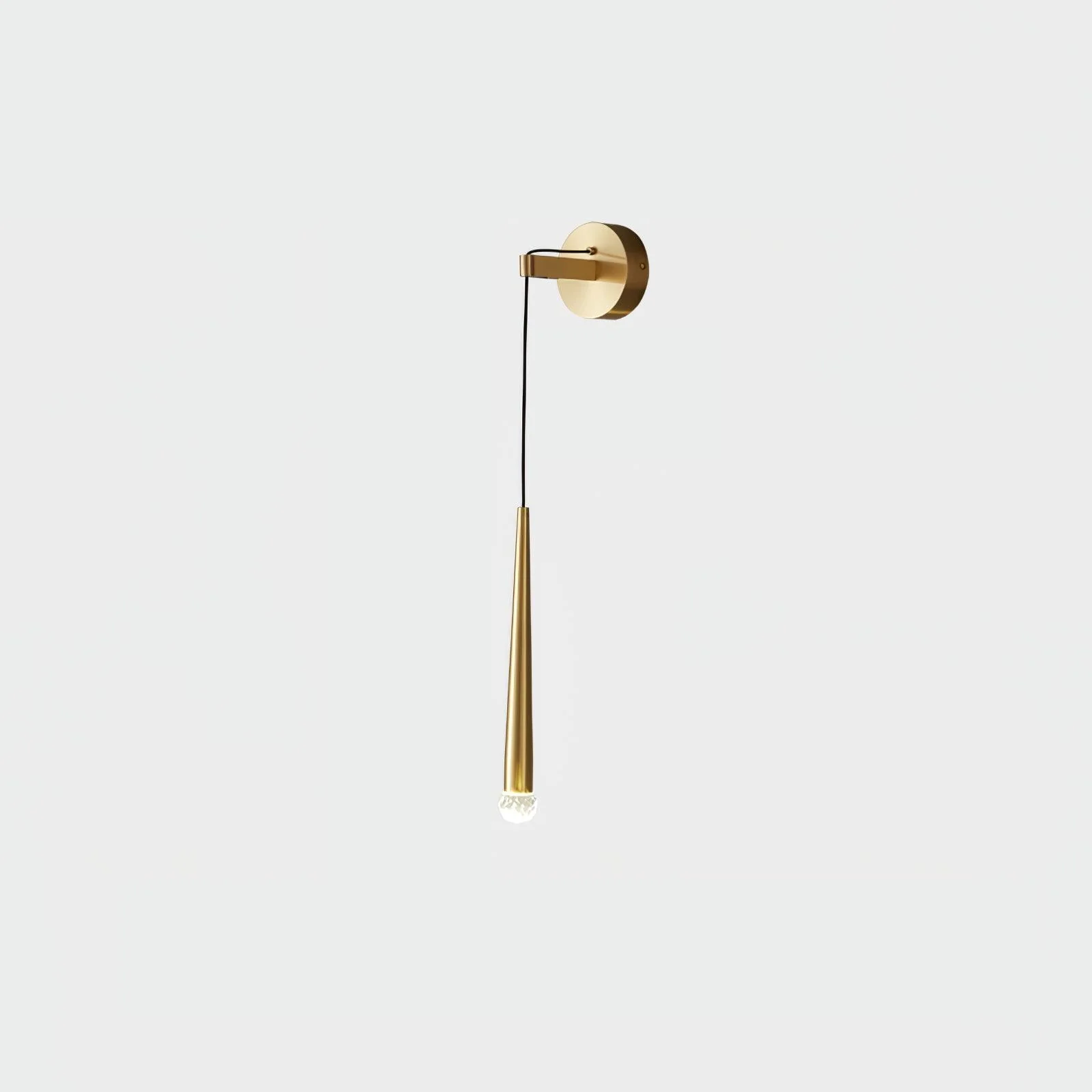 Plex Modern Minimalist Conical Crystal Wall Lamp - Image 5