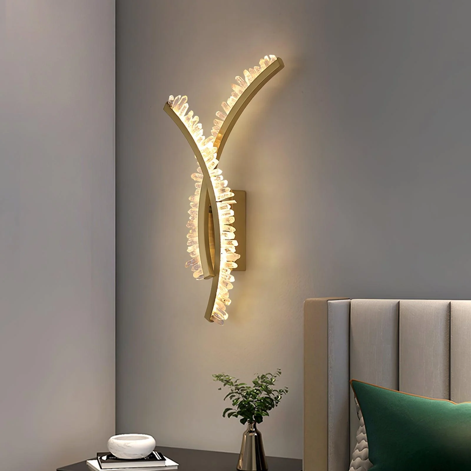 Prairie Premium Nordic Art Crystal Wall Light - Image 20