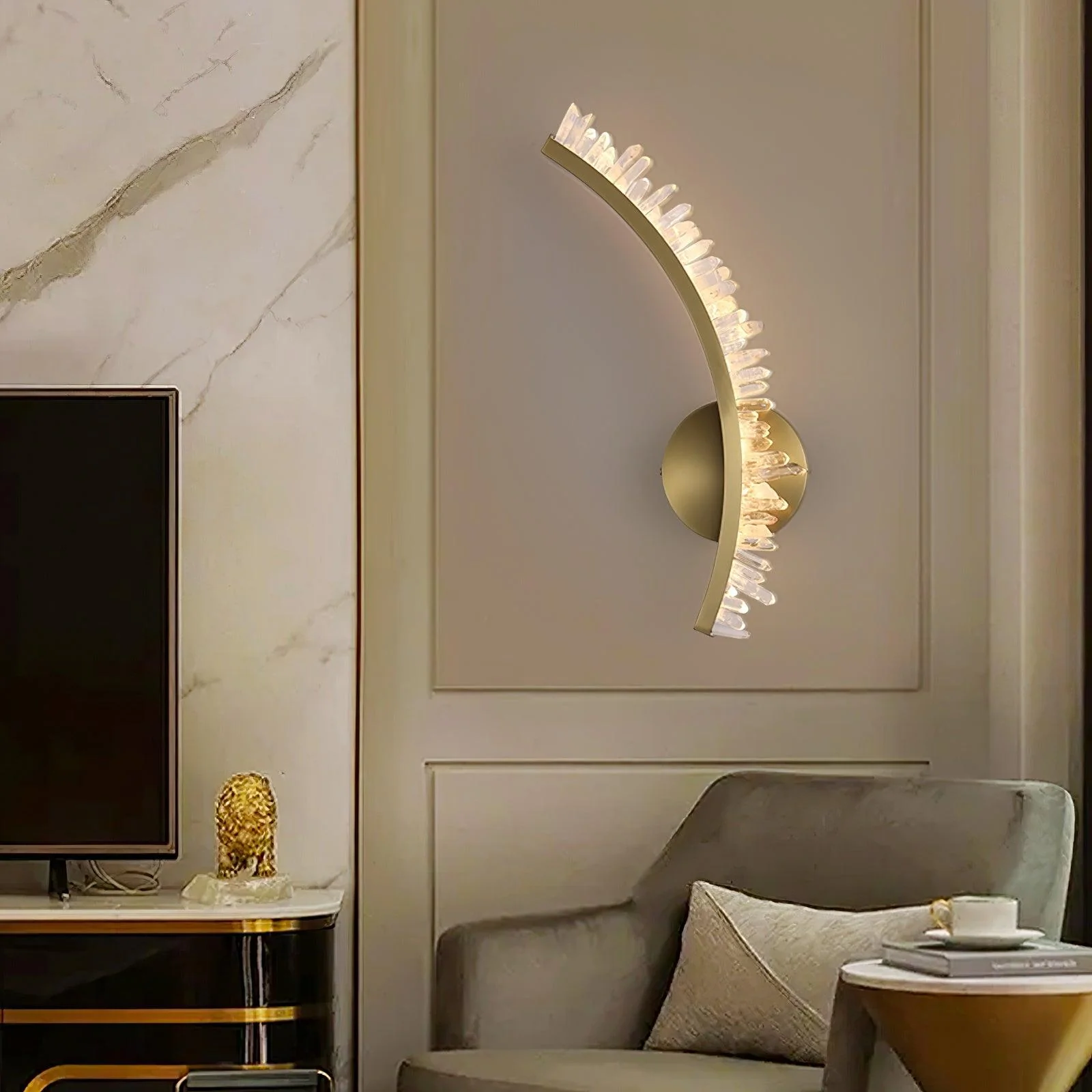 Prairie Premium Nordic Art Crystal Wall Light - Image 23