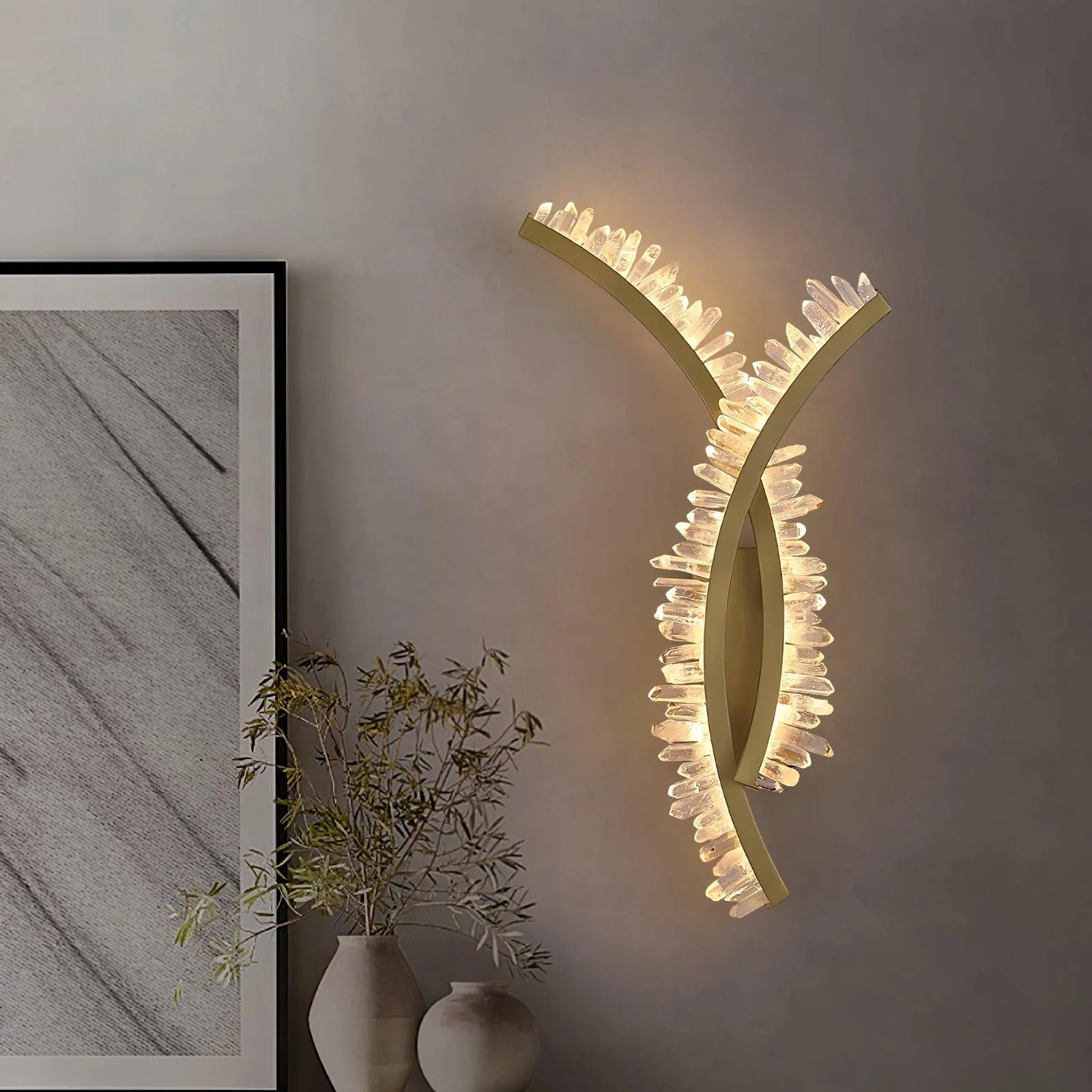 Prairie Premium Nordic Art Crystal Wall Light - Image 3
